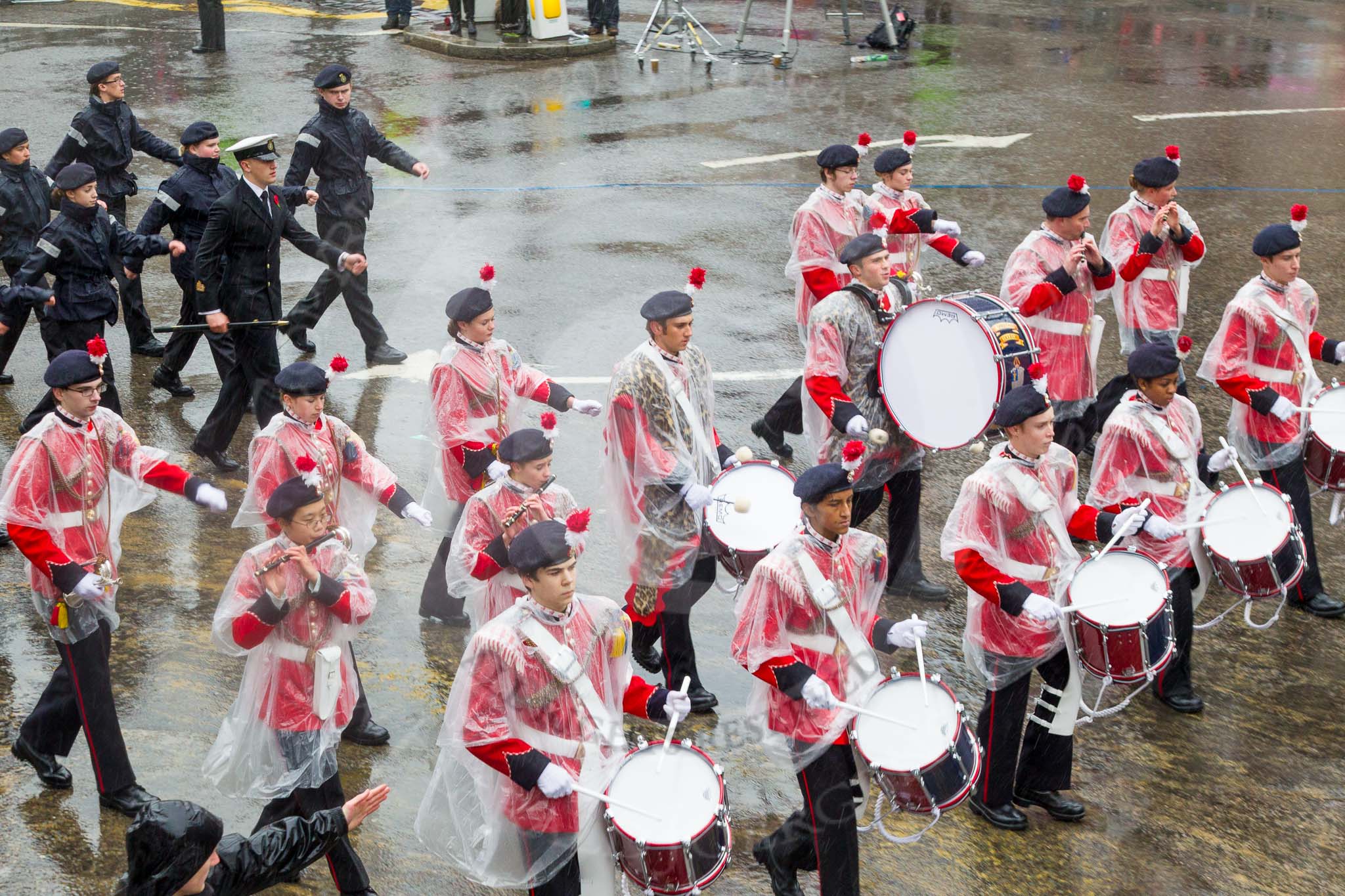 Lord Mayor's Show 2013: 48-St.Dunstan's CCF Band-St Dunstan's College Combined Cadets Force is 100 years old..
Press stand opposite Mansion House, City of London,
London,
Greater London,
United Kingdom,
on 09 November 2013 at 11:27, image #640