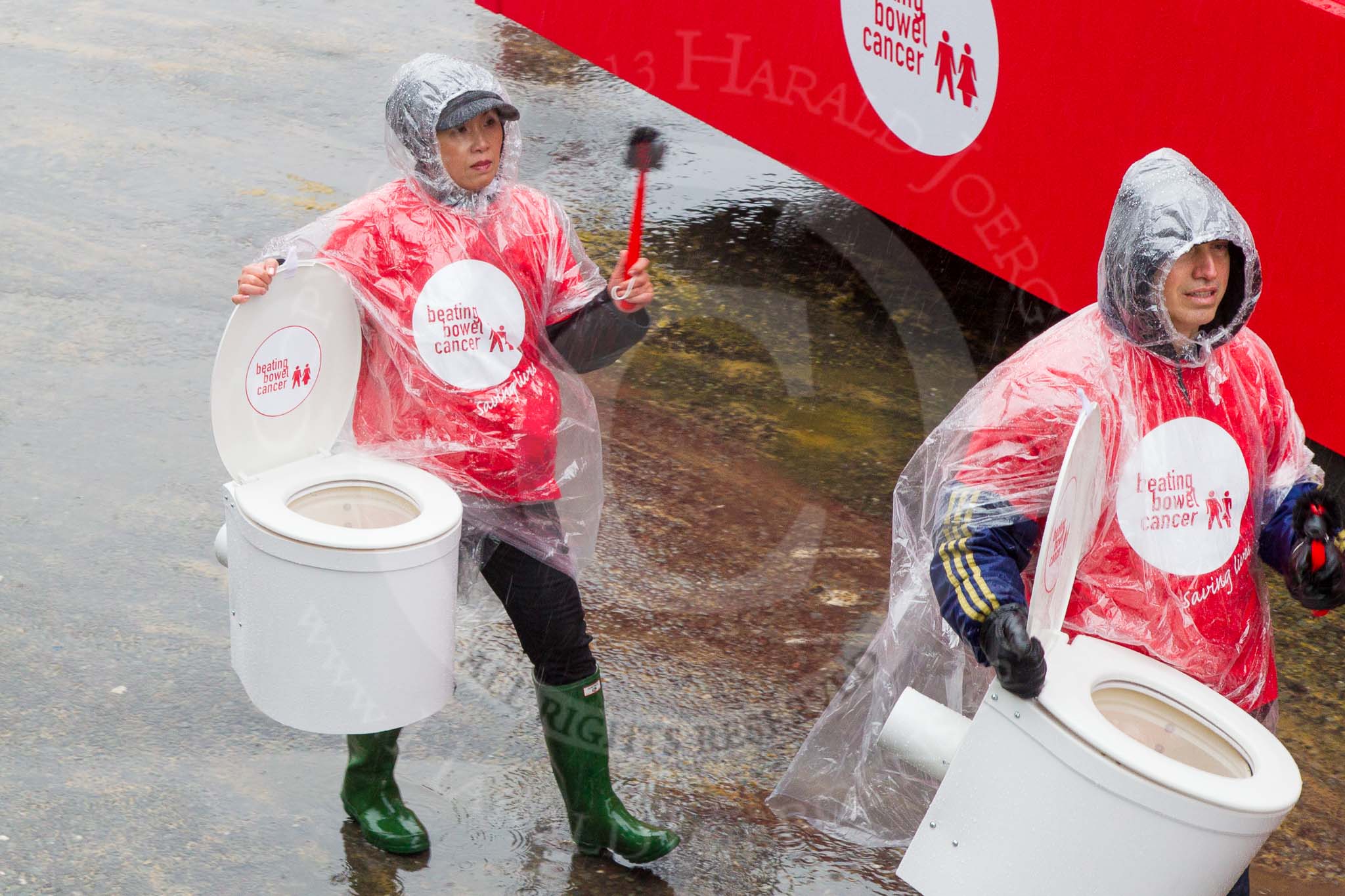 Lord Mayor's Show 2013: 50-Beating Bowel Cancer-are here to raise awareness and promote early diagnosis..
Press stand opposite Mansion House, City of London,
London,
Greater London,
United Kingdom,
on 09 November 2013 at 11:28, image #667