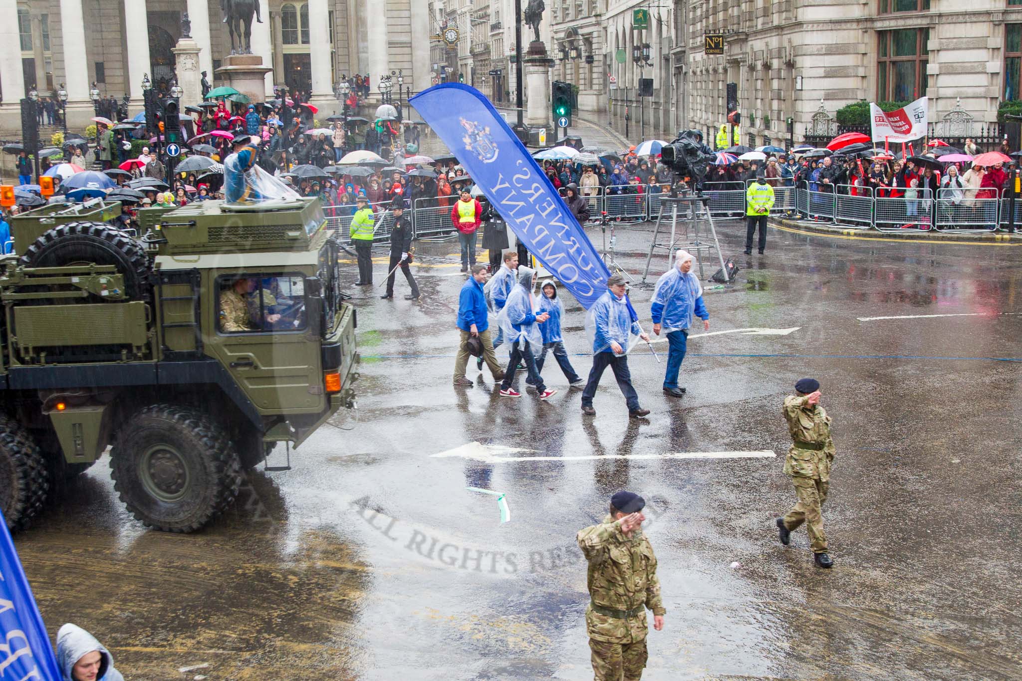 Lord Mayor's Show 2013: 51-Workshipful Company of Turners- recived Royal Charter in 1604. Its prime objective is to promote the craft of turning..
Press stand opposite Mansion House, City of London,
London,
Greater London,
United Kingdom,
on 09 November 2013 at 11:29, image #668