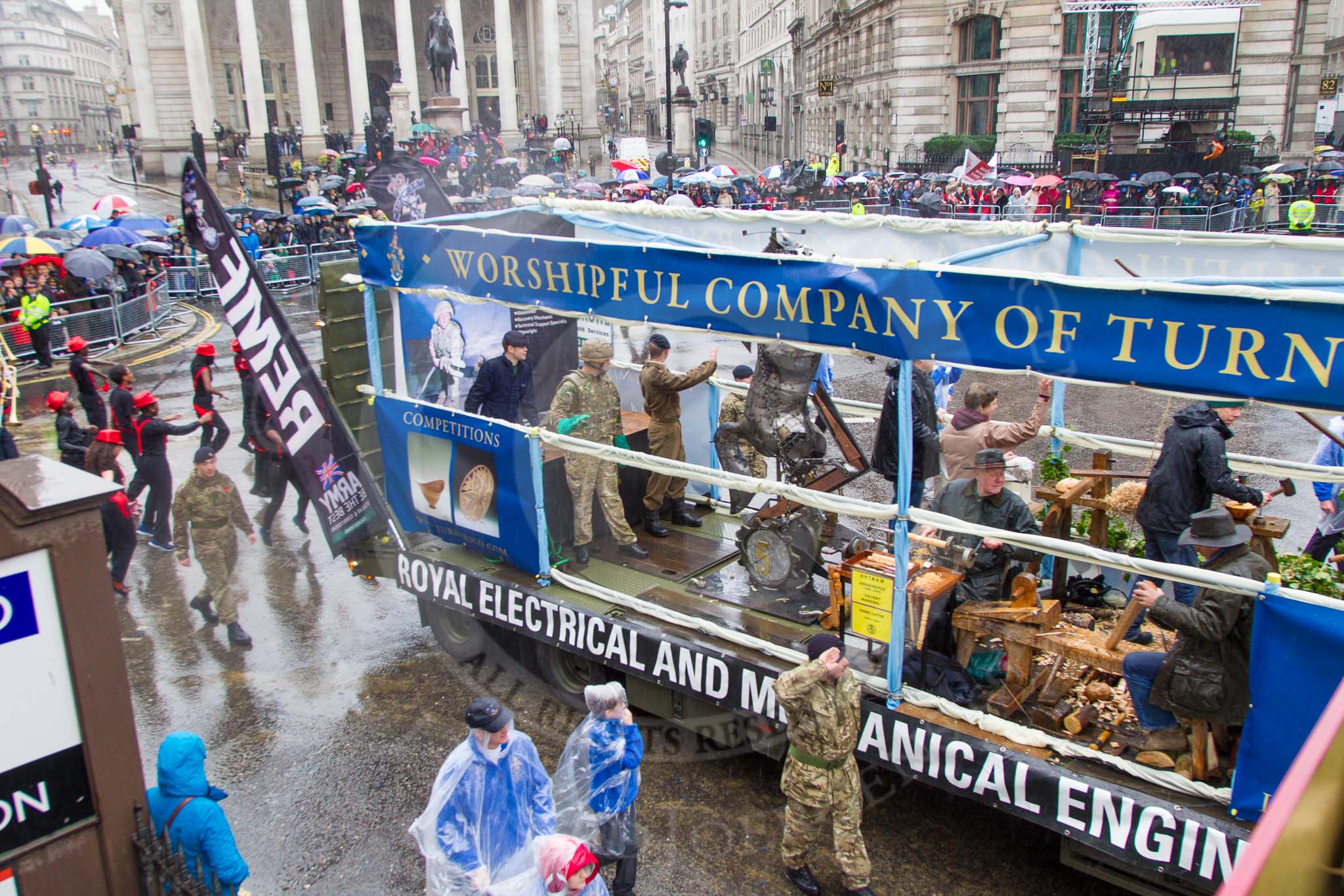 Lord Mayor's Show 2013: 51-Workshipful Company of Turners- recived Royal Charter in 1604. Its prime objective is to promote the craft of turning..
Press stand opposite Mansion House, City of London,
London,
Greater London,
United Kingdom,
on 09 November 2013 at 11:29, image #676