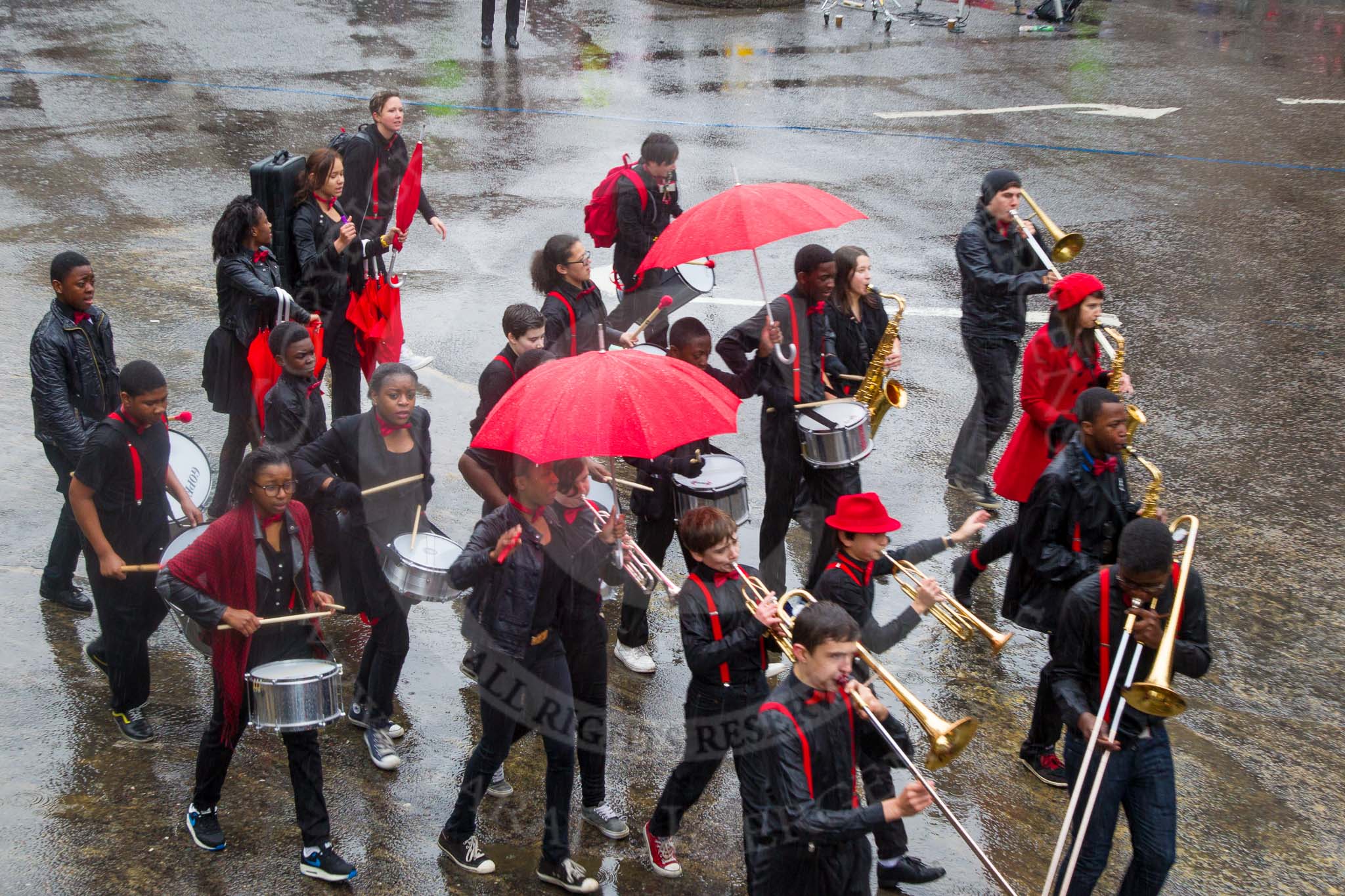 Lord Mayor's Show 2013: 52-The City Academy, Hackney- unique school with extremely high expectations, promoting independent thinking by providing creative and engaging learning experiance..
Press stand opposite Mansion House, City of London,
London,
Greater London,
United Kingdom,
on 09 November 2013 at 11:29, image #682