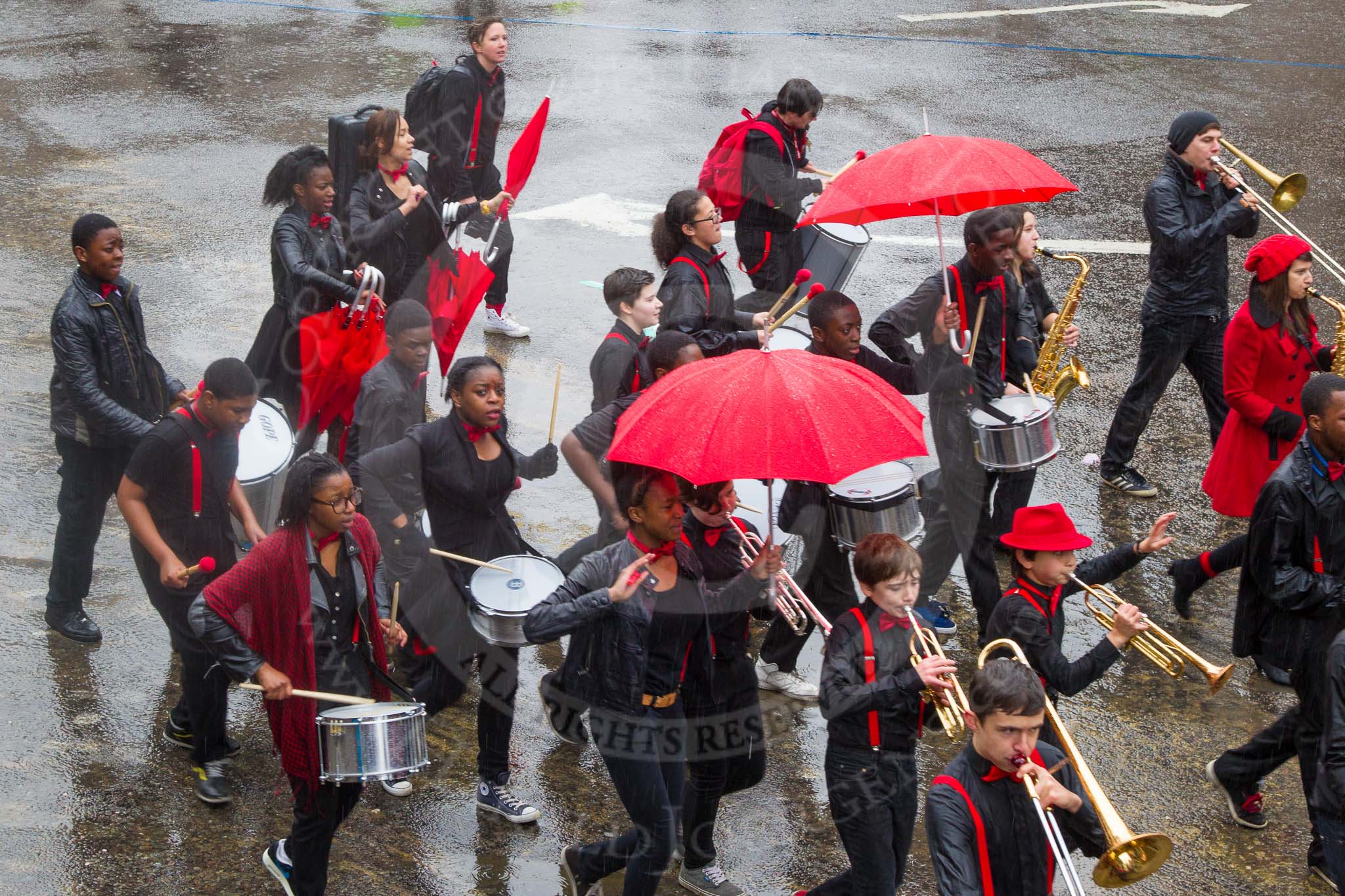 Lord Mayor's Show 2013: 52-The City Academy, Hackney- unique school with extremely high expectations, promoting independent thinking by providing creative and engaging learning experiance..
Press stand opposite Mansion House, City of London,
London,
Greater London,
United Kingdom,
on 09 November 2013 at 11:29, image #683