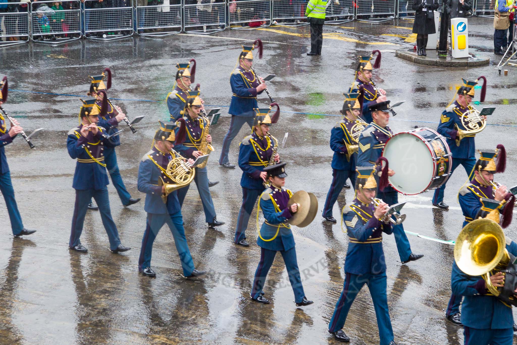 Lord Mayor's Show 2013: 74- The Band of the Royal Yeomanry..
Press stand opposite Mansion House, City of London,
London,
Greater London,
United Kingdom,
on 09 November 2013 at 11:41, image #892