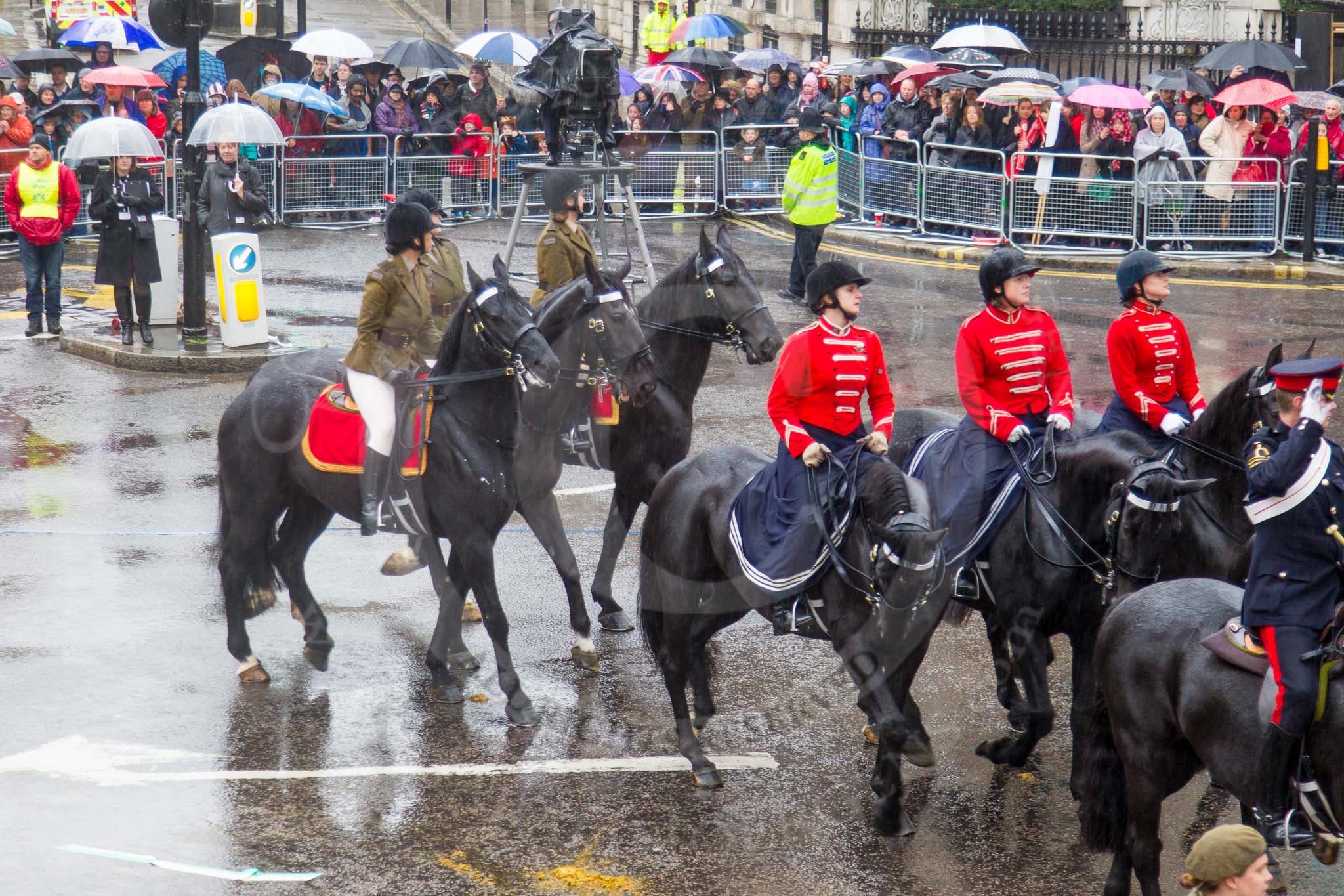 Lord Mayor's Show 2013: 77-First Aid Nursing Yeomanry (The Princess Royal's Volunteer Corps)-was formed in 1907 and is the UK's oldest and most highly decorated uniformed women's organisation. It specialises in emergency respond and training support to the military and civil authorities..
Press stand opposite Mansion House, City of London,
London,
Greater London,
United Kingdom,
on 09 November 2013 at 11:42, image #923