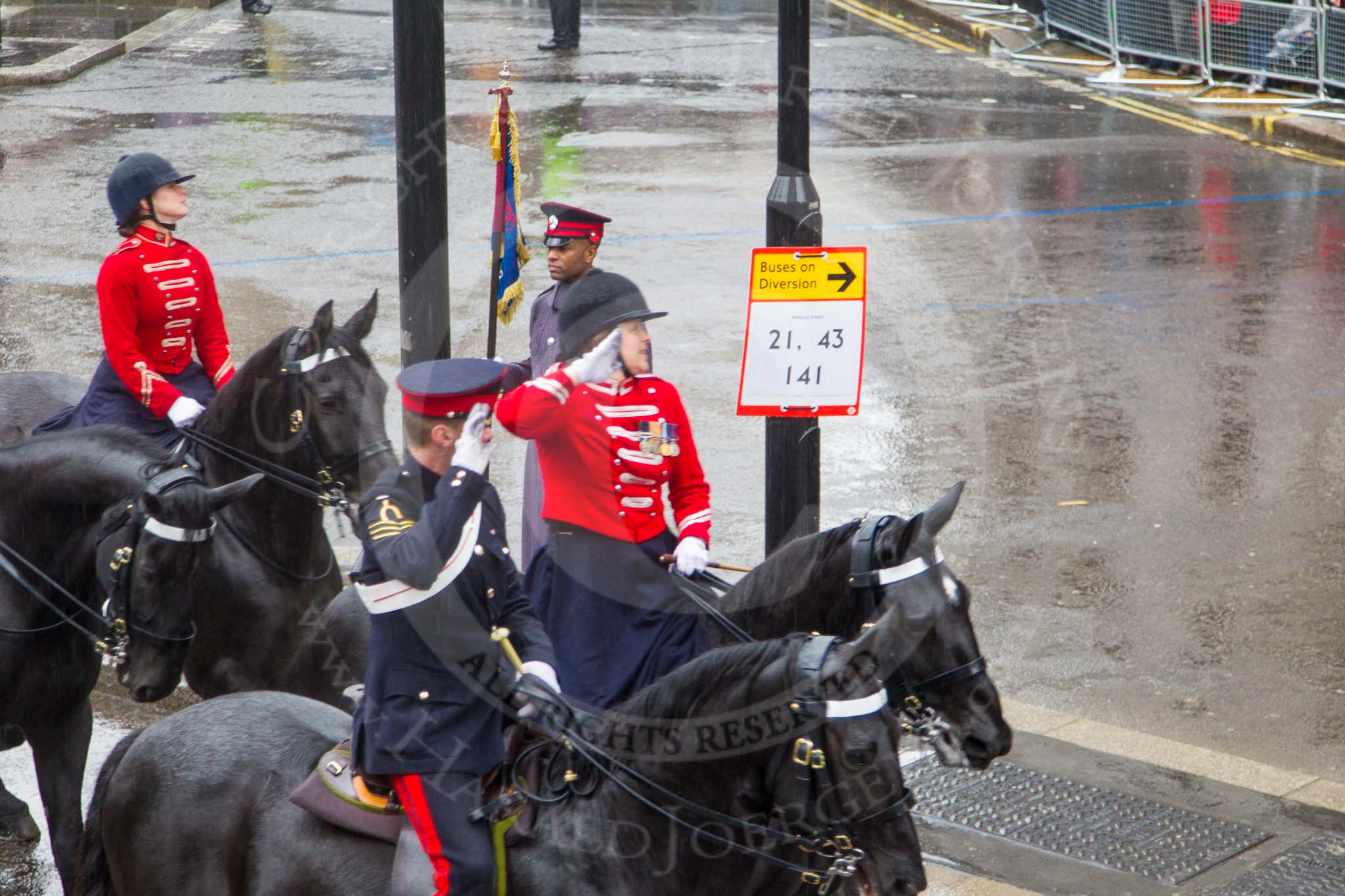 Lord Mayor's Show 2013: 77-First Aid Nursing Yeomanry (The Princess Royal's Volunteer Corps)-was formed in 1907 and is the UK's oldest and most highly decorated uniformed women's organisation. It specialises in emergency respond and training support to the military and civil authorities..
Press stand opposite Mansion House, City of London,
London,
Greater London,
United Kingdom,
on 09 November 2013 at 11:42, image #924