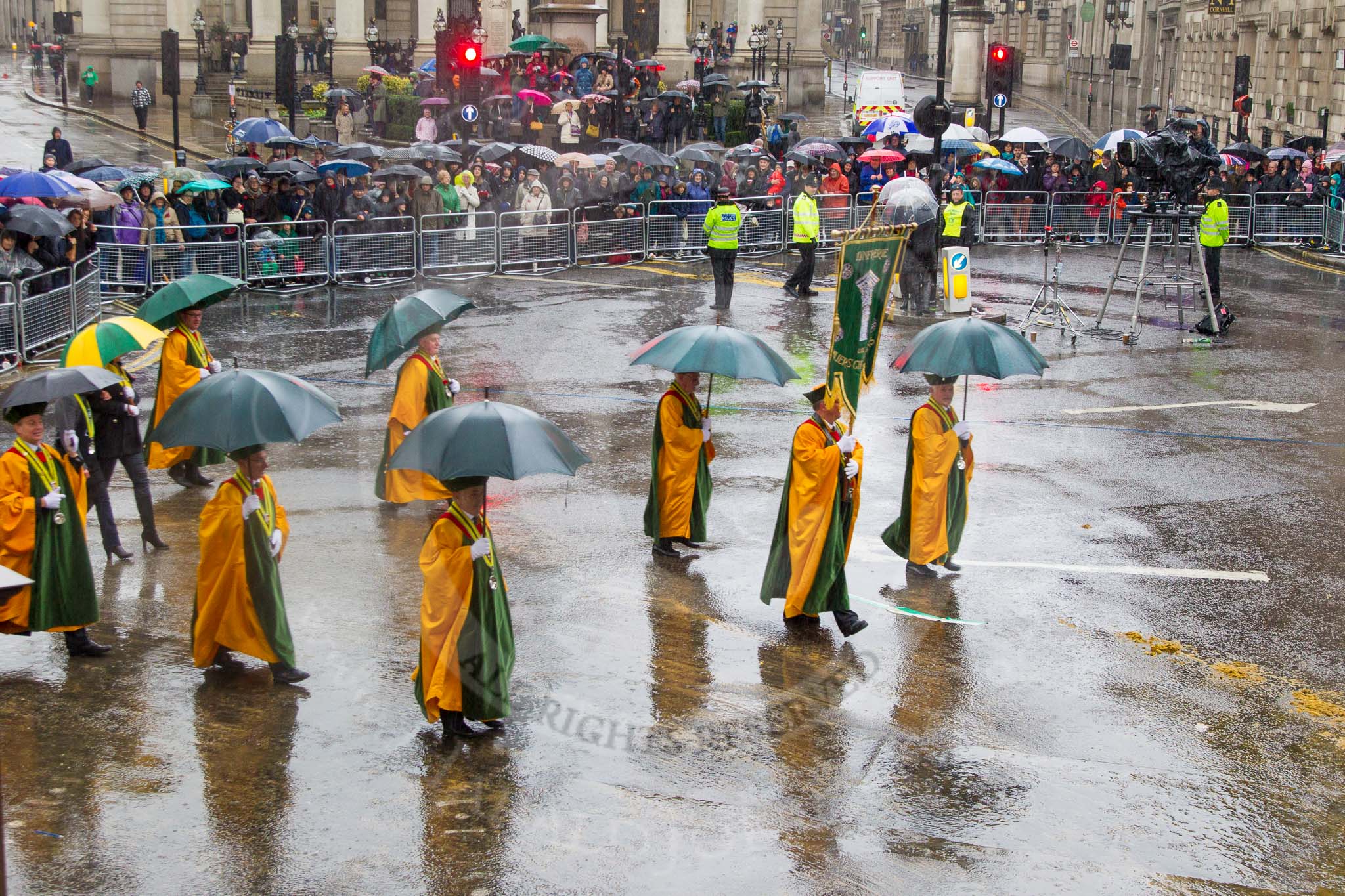 Lord Mayor's Show 2013: 84-Piliers Chablisiens-The aim of Piliers Chamblisiens is to provide the Chablis wine region with a spiritual and cultural marketing presence for national and international festivites..
Press stand opposite Mansion House, City of London,
London,
Greater London,
United Kingdom,
on 09 November 2013 at 11:47, image #1020