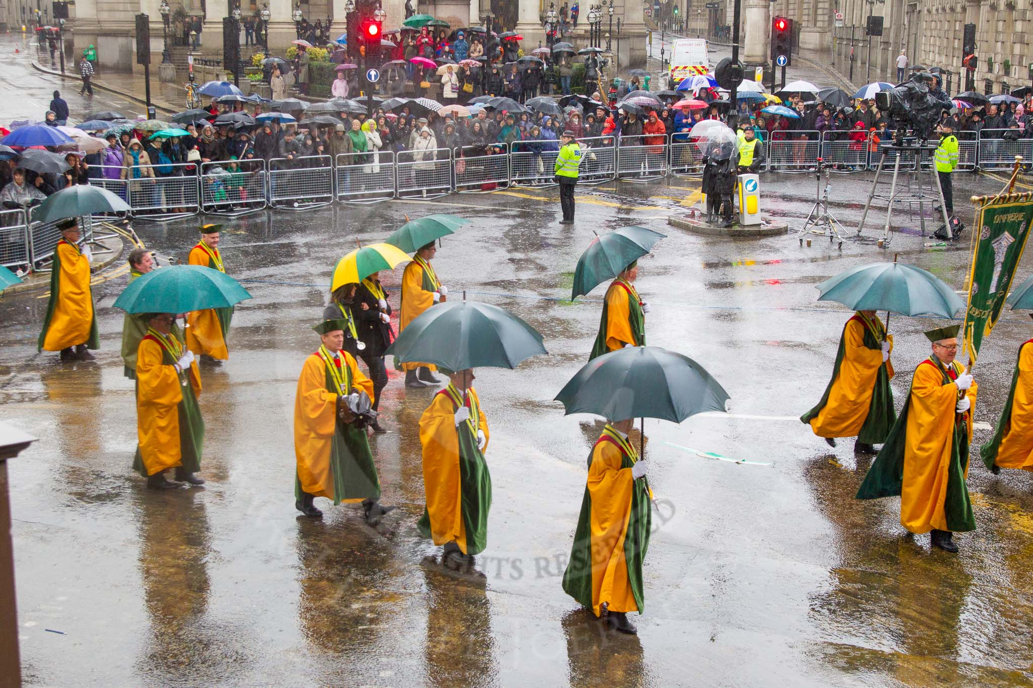 Lord Mayor's Show 2013: 84-Piliers Chablisiens-The aim of Piliers Chamblisiens is to provide the Chablis wine region with a spiritual and cultural marketing presence for national and international festivites..
Press stand opposite Mansion House, City of London,
London,
Greater London,
United Kingdom,
on 09 November 2013 at 11:47, image #1024