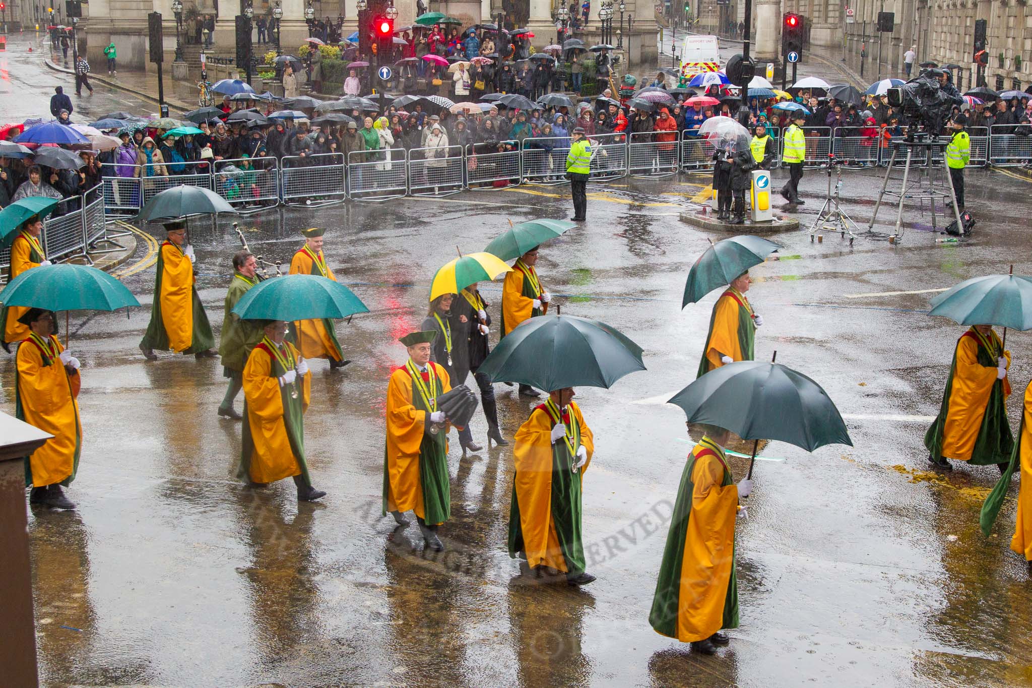 Lord Mayor's Show 2013: 84-Piliers Chablisiens-The aim of Piliers Chamblisiens is to provide the Chablis wine region with a spiritual and cultural marketing presence for national and international festivites..
Press stand opposite Mansion House, City of London,
London,
Greater London,
United Kingdom,
on 09 November 2013 at 11:47, image #1025