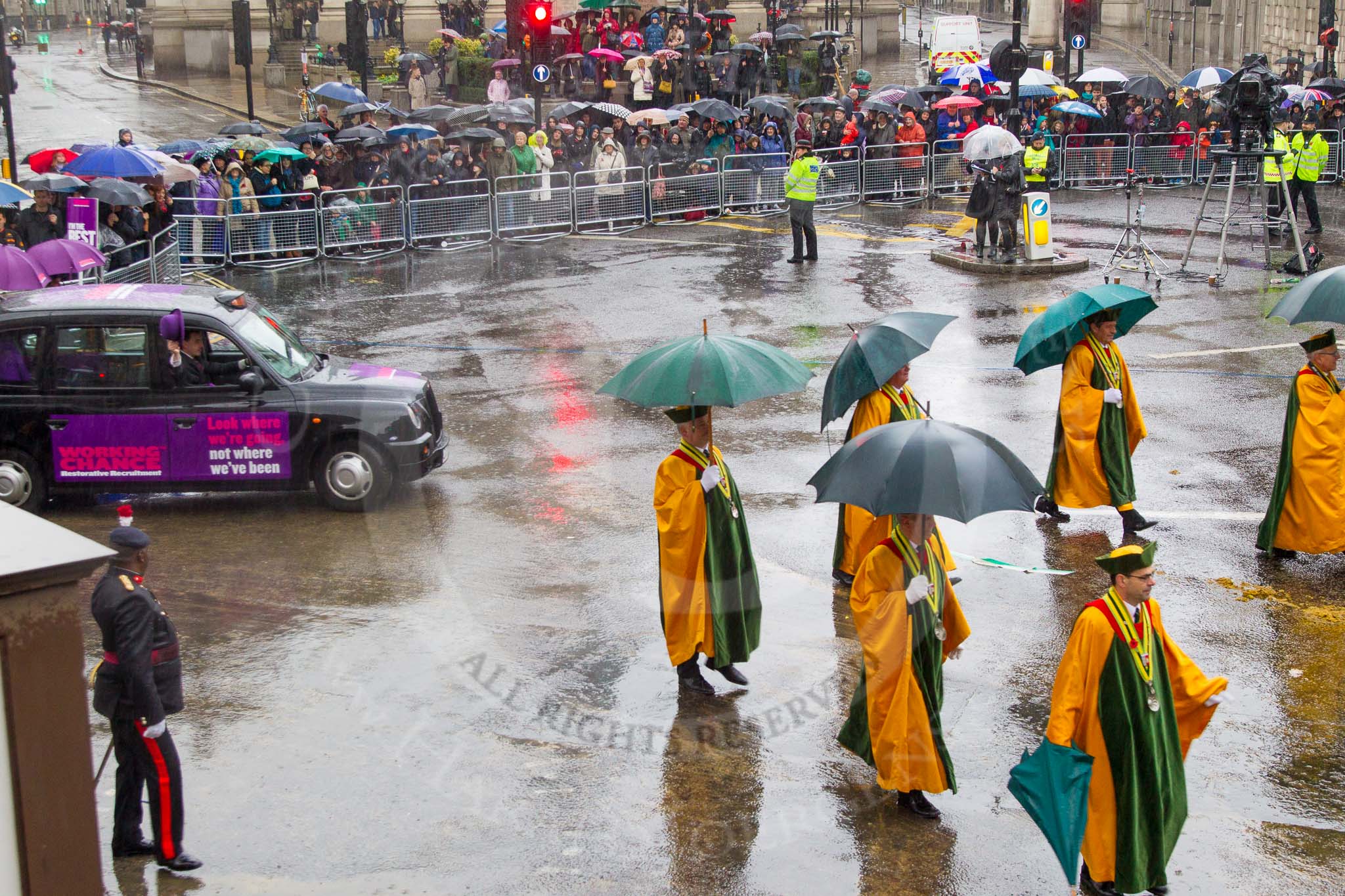 Lord Mayor's Show 2013: 84-Piliers Chablisiens-The aim of Piliers Chamblisiens is to provide the Chablis wine region with a spiritual and cultural marketing presence for national and international festivites..
Press stand opposite Mansion House, City of London,
London,
Greater London,
United Kingdom,
on 09 November 2013 at 11:47, image #1031