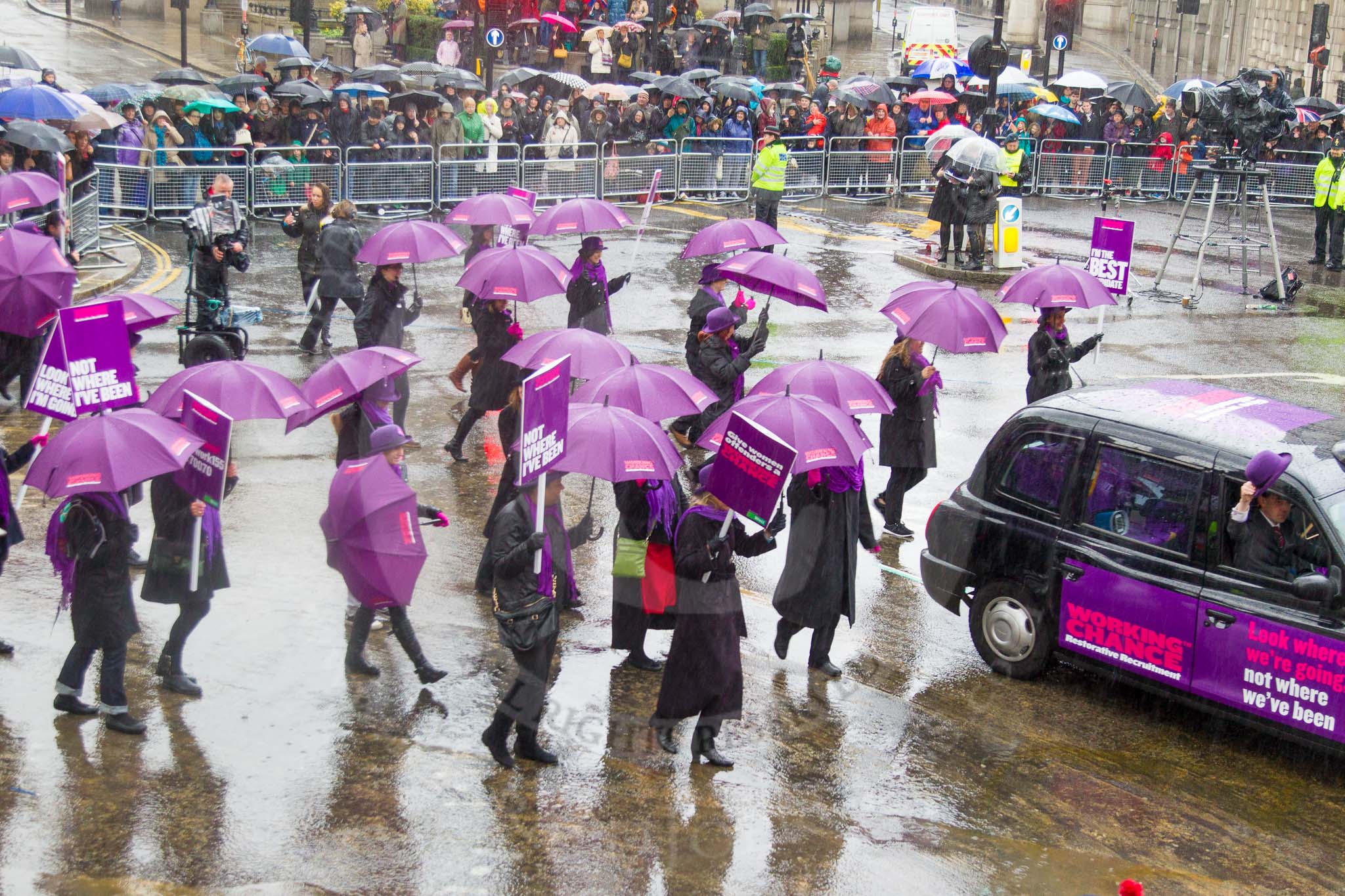 Lord Mayor's Show 2013: 85- Working Chance-is an award-winning charity delivering a bespoke recruitment service for ex-offenders..
Press stand opposite Mansion House, City of London,
London,
Greater London,
United Kingdom,
on 09 November 2013 at 11:47, image #1033