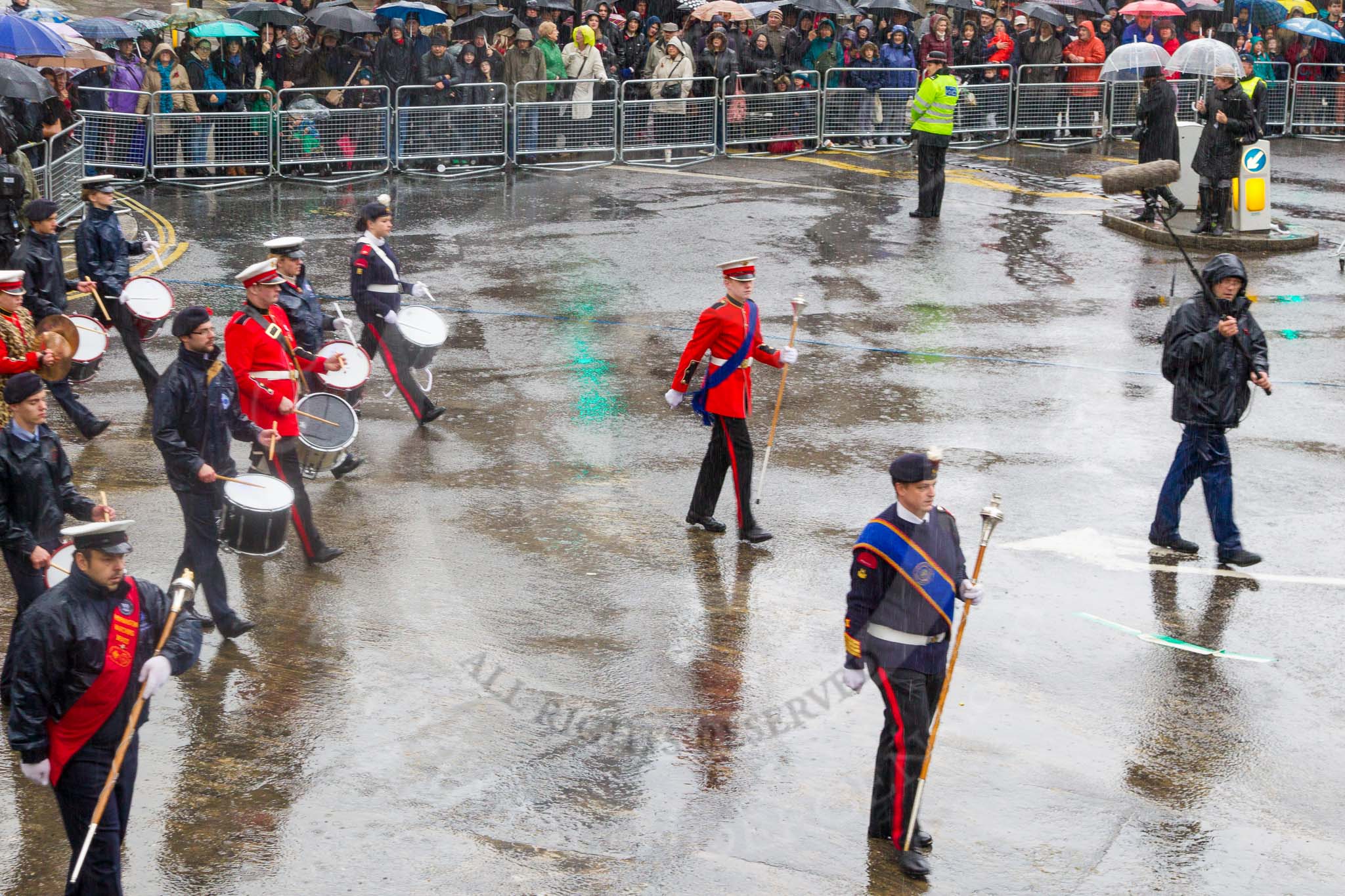 Lord Mayor's Show 2013: 87-National Youth Marching Band-looks to promote the good work of traditional youth marching bands across England..
Press stand opposite Mansion House, City of London,
London,
Greater London,
United Kingdom,
on 09 November 2013 at 11:48, image #1051