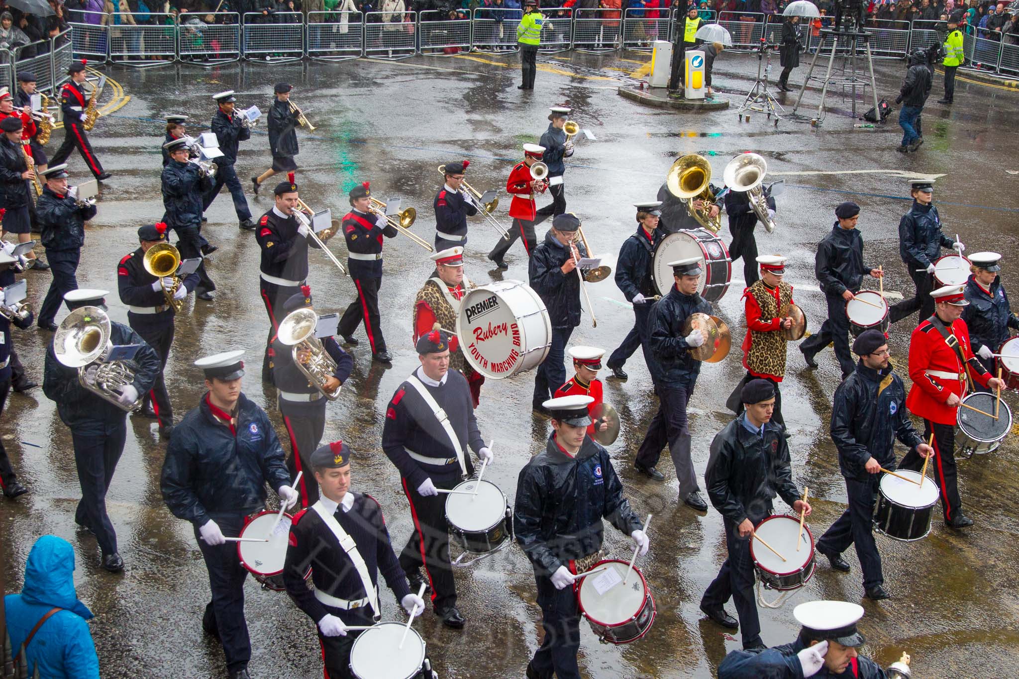 Lord Mayor's Show 2013: 87-National Youth Marching Band-looks to promote the good work of traditional youth marching bands across England..
Press stand opposite Mansion House, City of London,
London,
Greater London,
United Kingdom,
on 09 November 2013 at 11:48, image #1058