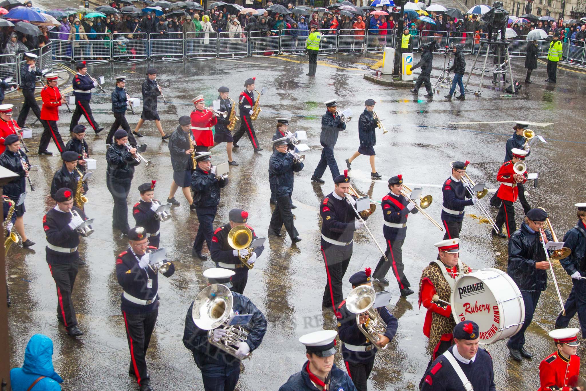 Lord Mayor's Show 2013: 87-National Youth Marching Band-looks to promote the good work of traditional youth marching bands across England..
Press stand opposite Mansion House, City of London,
London,
Greater London,
United Kingdom,
on 09 November 2013 at 11:48, image #1061