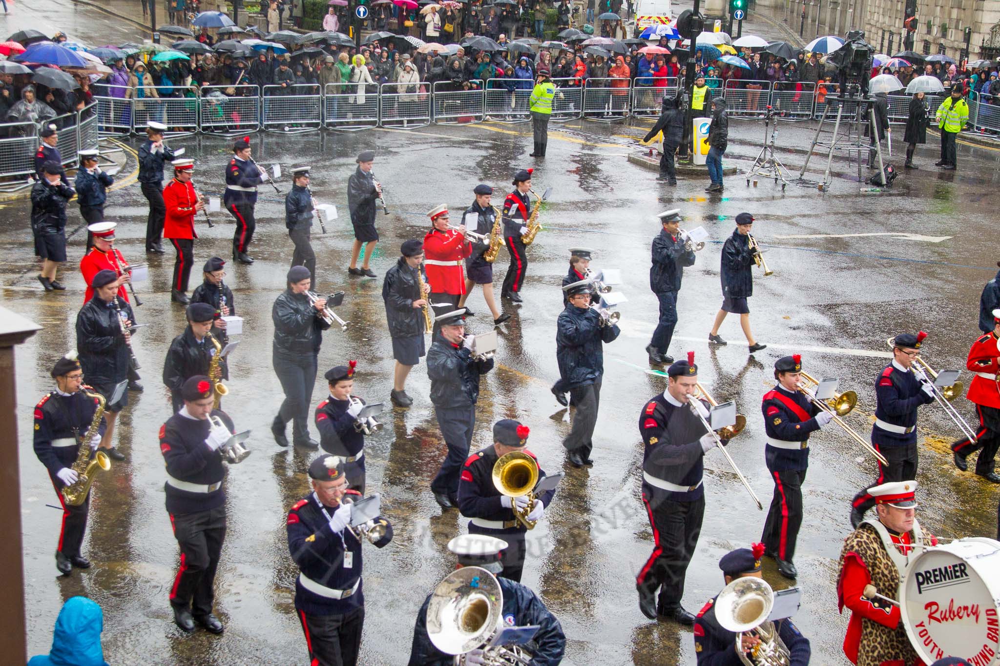 Lord Mayor's Show 2013: 87-National Youth Marching Band-looks to promote the good work of traditional youth marching bands across England..
Press stand opposite Mansion House, City of London,
London,
Greater London,
United Kingdom,
on 09 November 2013 at 11:48, image #1062