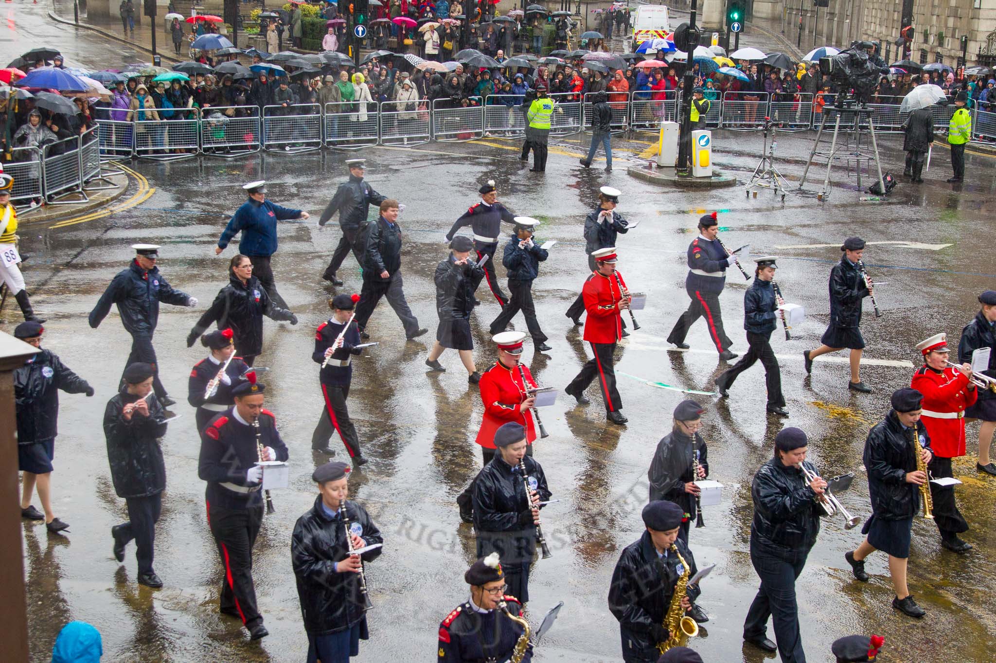 Lord Mayor's Show 2013: 87-National Youth Marching Band-looks to promote the good work of traditional youth marching bands across England..
Press stand opposite Mansion House, City of London,
London,
Greater London,
United Kingdom,
on 09 November 2013 at 11:48, image #1065