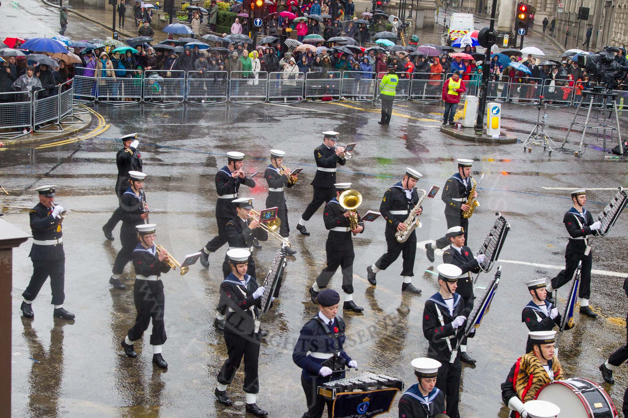 Lord Mayor's Show 2013: 101-London Area Sea Cadet Band-more than 100 Sea Cadets from 16 units across London are taking part in the parade this year..
Press stand opposite Mansion House, City of London,
London,
Greater London,
United Kingdom,
on 09 November 2013 at 11:53, image #1196