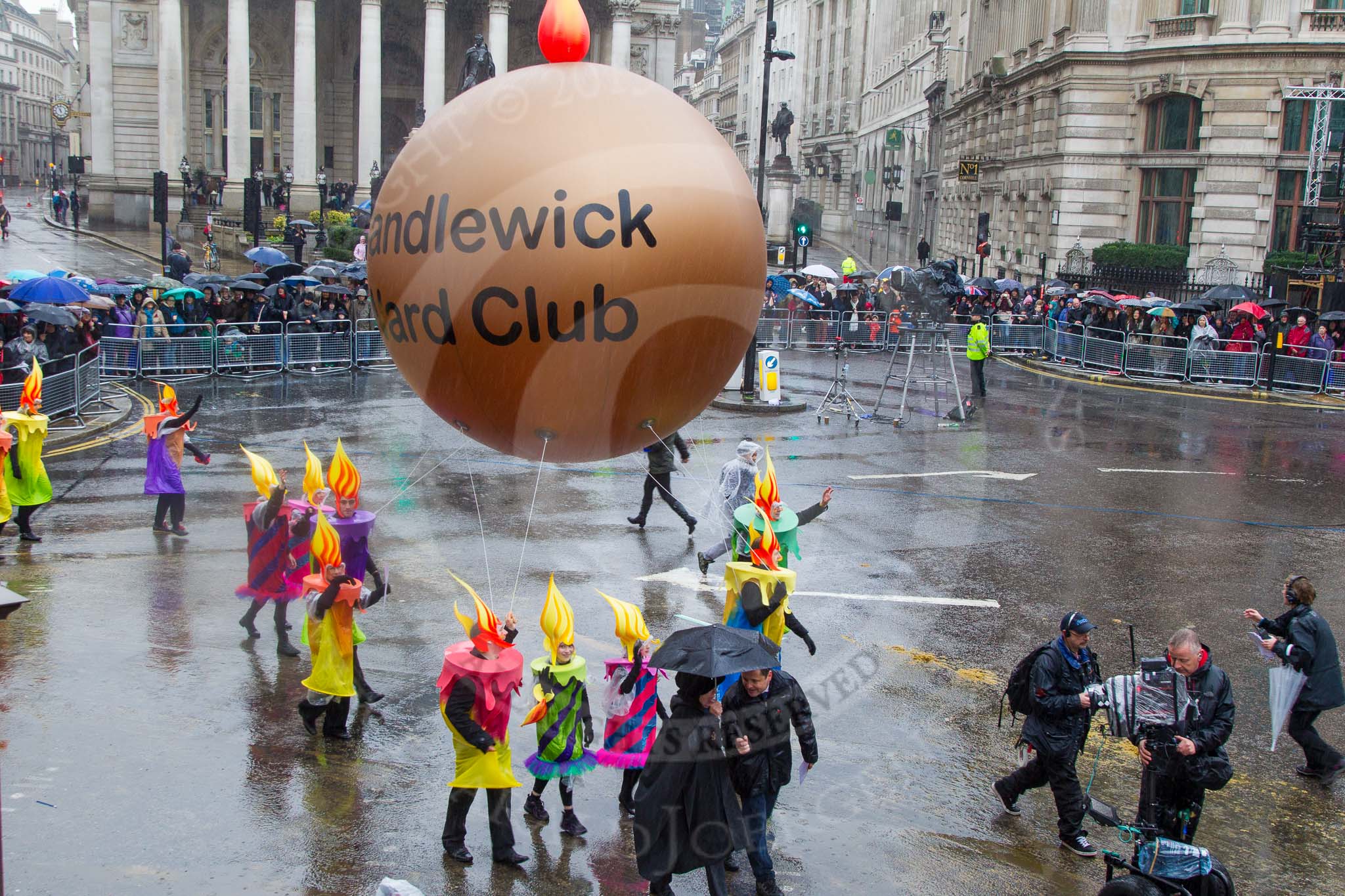 Lord Mayor's Show 2013: 106- Candlewick Ward- it is the oldest active Ward Club and today has a membership of 2150..
Press stand opposite Mansion House, City of London,
London,
Greater London,
United Kingdom,
on 09 November 2013 at 11:56, image #1235