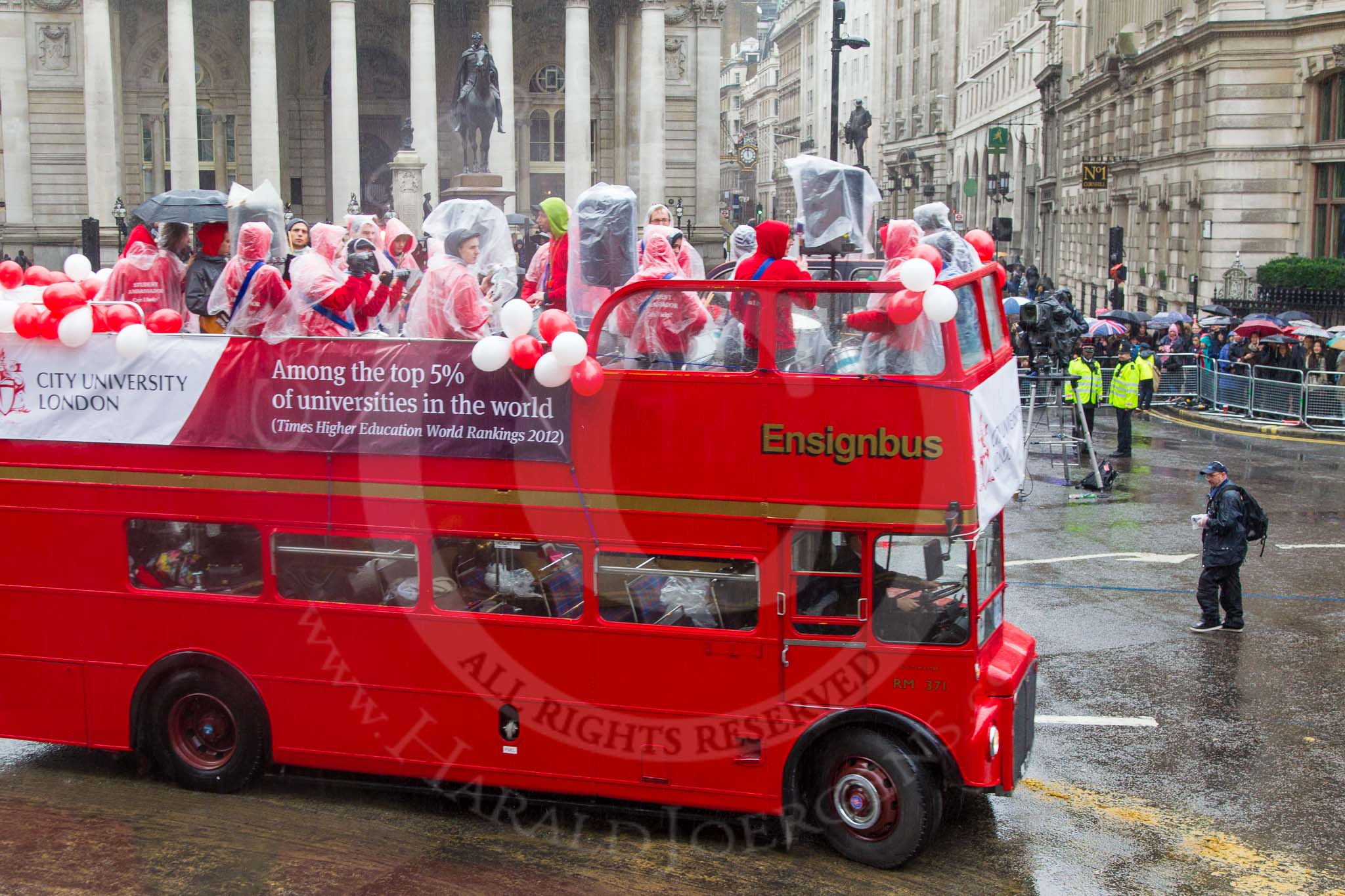 Lord Mayor's Show 2013: 110-City Univeristy London-in the top 5% of the world's universities, City University has a reputation for academic excellence..
Press stand opposite Mansion House, City of London,
London,
Greater London,
United Kingdom,
on 09 November 2013 at 11:59, image #1277