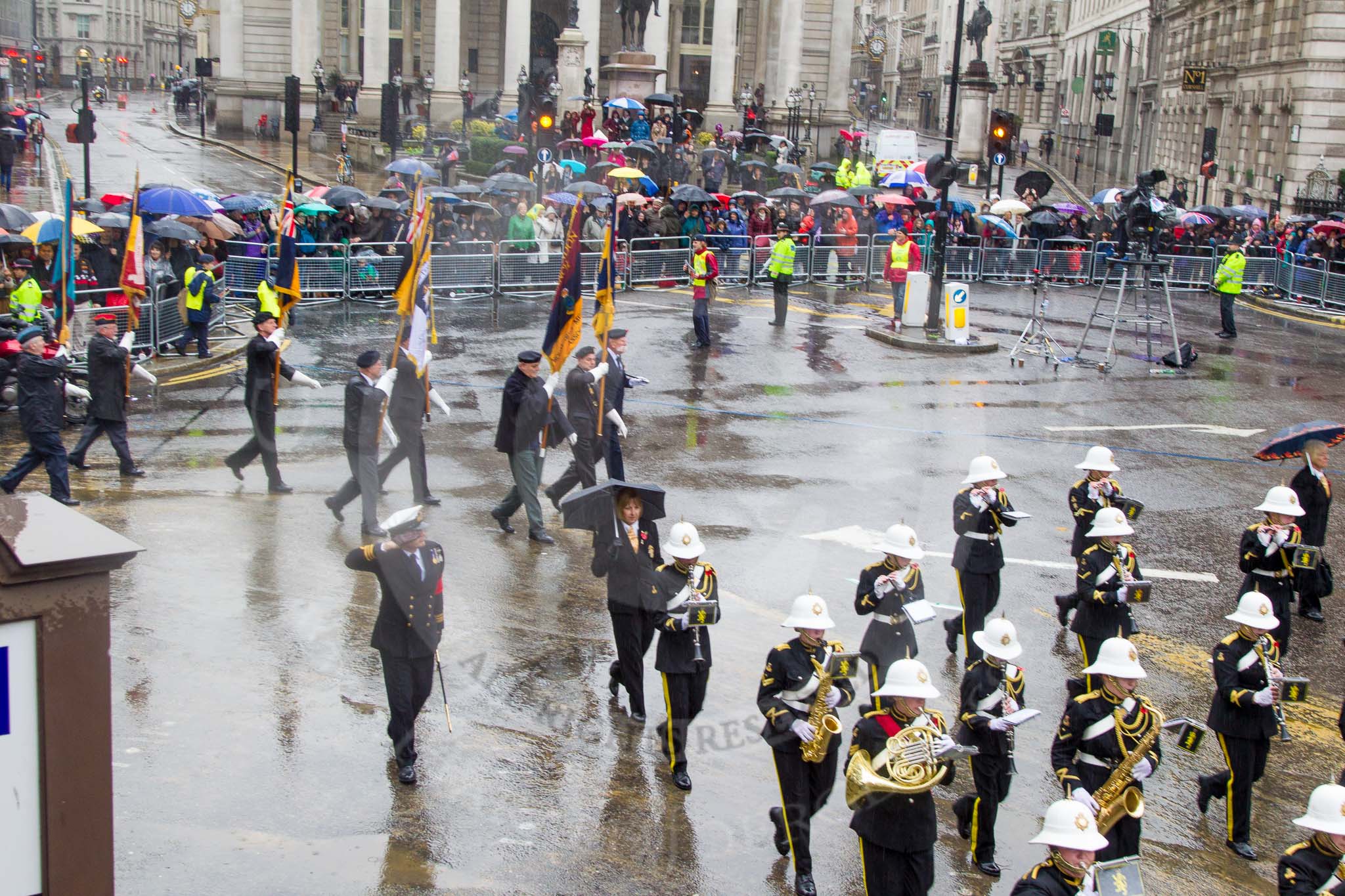 Lord Mayor's Show 2013: 114-Royal British Legion Band& Corps Drum Romford-formed in 1952, the band is made up of youngsters aged between 10-25 years..
Press stand opposite Mansion House, City of London,
London,
Greater London,
United Kingdom,
on 09 November 2013 at 12:01, image #1322
