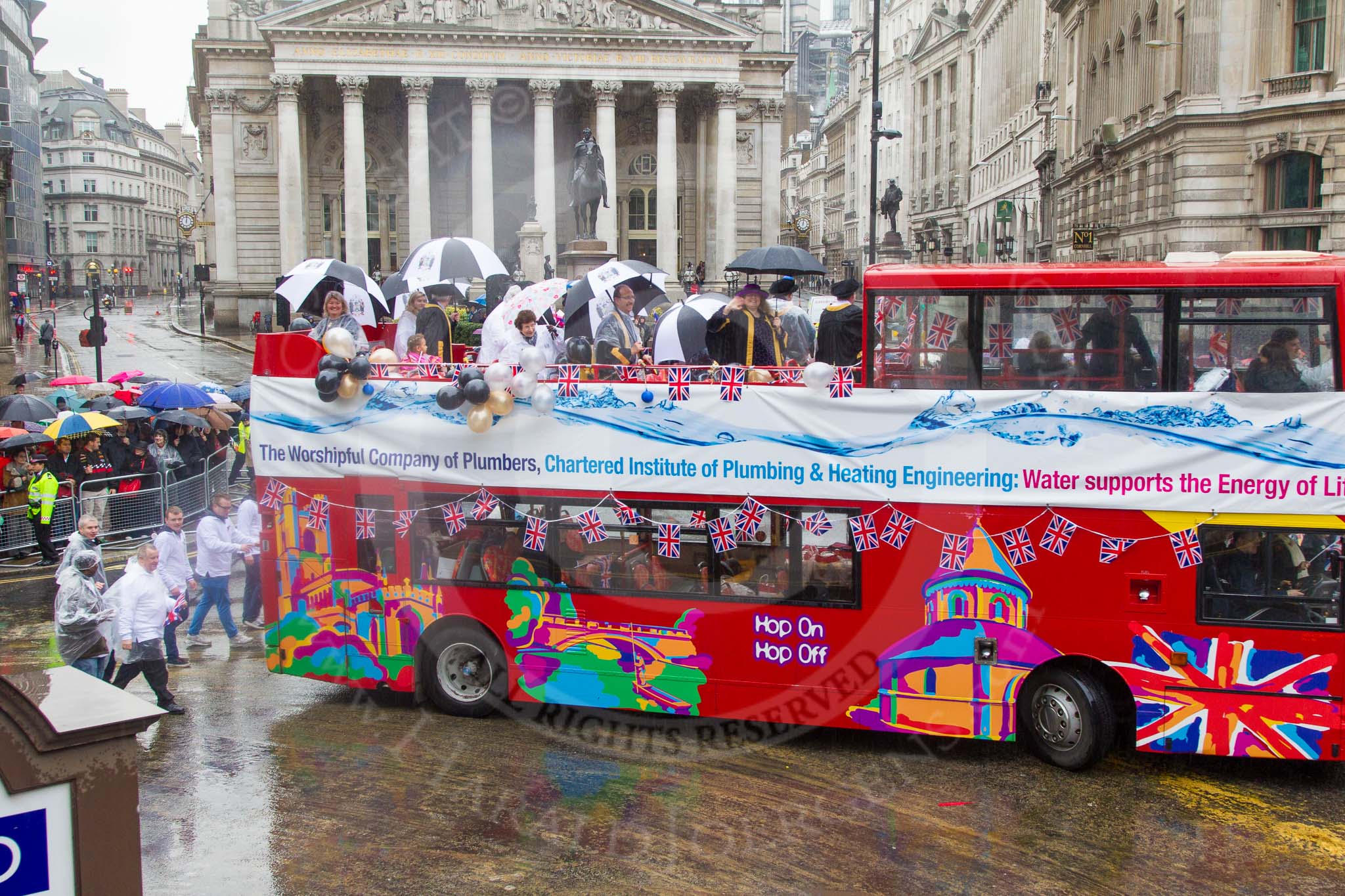 Lord Mayor's Show 2013: 117-Worshipful Company of Plumbers- one of the most ancient Livery Companies, the Plumbers have provided essential support to the City for nearly 650 years..
Press stand opposite Mansion House, City of London,
London,
Greater London,
United Kingdom,
on 09 November 2013 at 12:03, image #1337