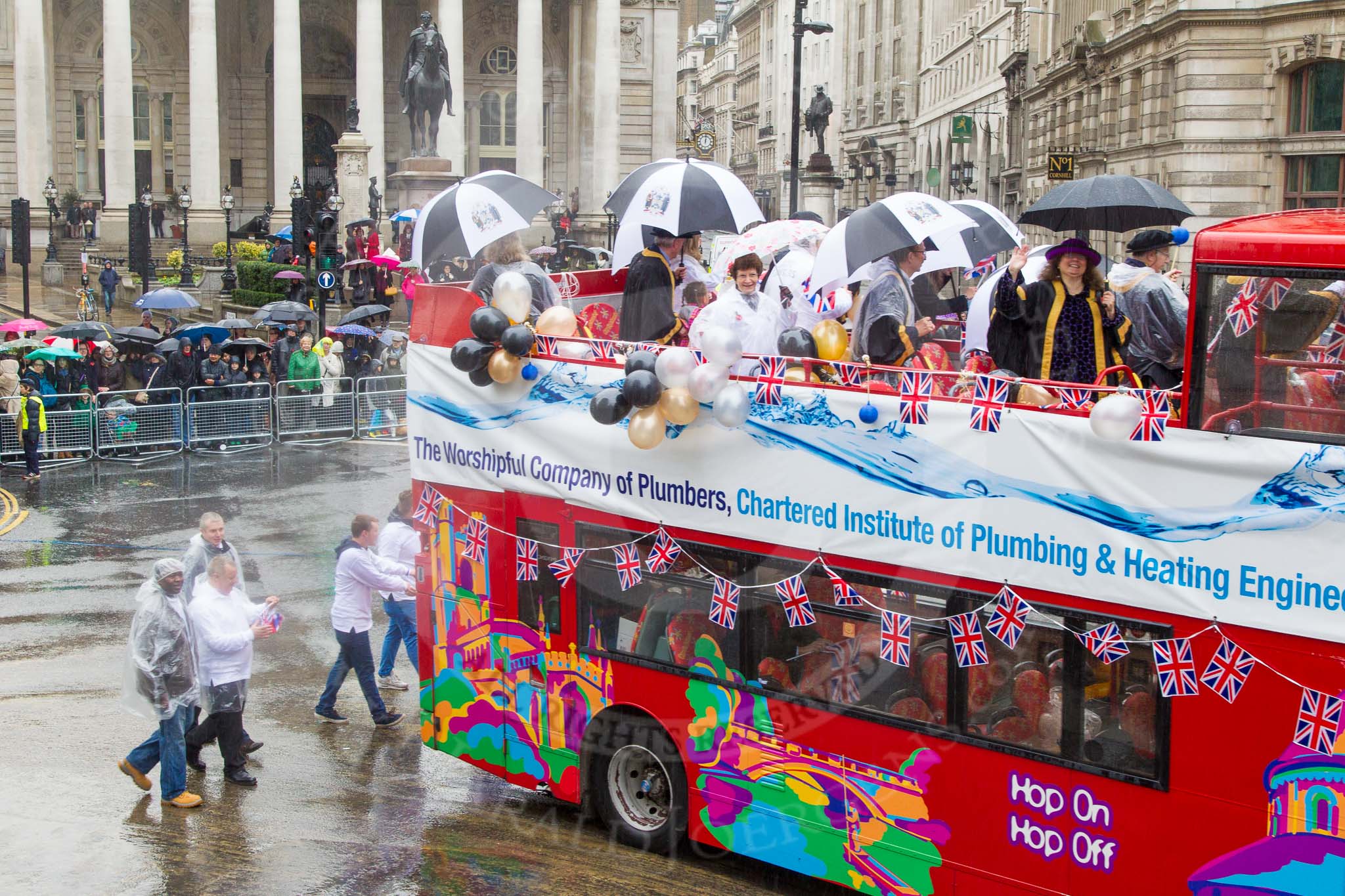 Lord Mayor's Show 2013: 117-Worshipful Company of Plumbers- one of the most ancient Livery Companies, the Plumbers have provided essential support to the City for nearly 650 years..
Press stand opposite Mansion House, City of London,
London,
Greater London,
United Kingdom,
on 09 November 2013 at 12:03, image #1338
