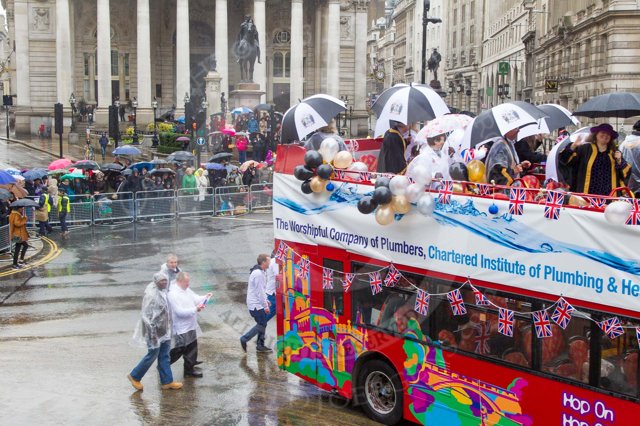Lord Mayor's Show 2013: 117-Worshipful Company of Plumbers- one of the most ancient Livery Companies, the Plumbers have provided essential support to the City for nearly 650 years..
Press stand opposite Mansion House, City of London,
London,
Greater London,
United Kingdom,
on 09 November 2013 at 12:03, image #1339