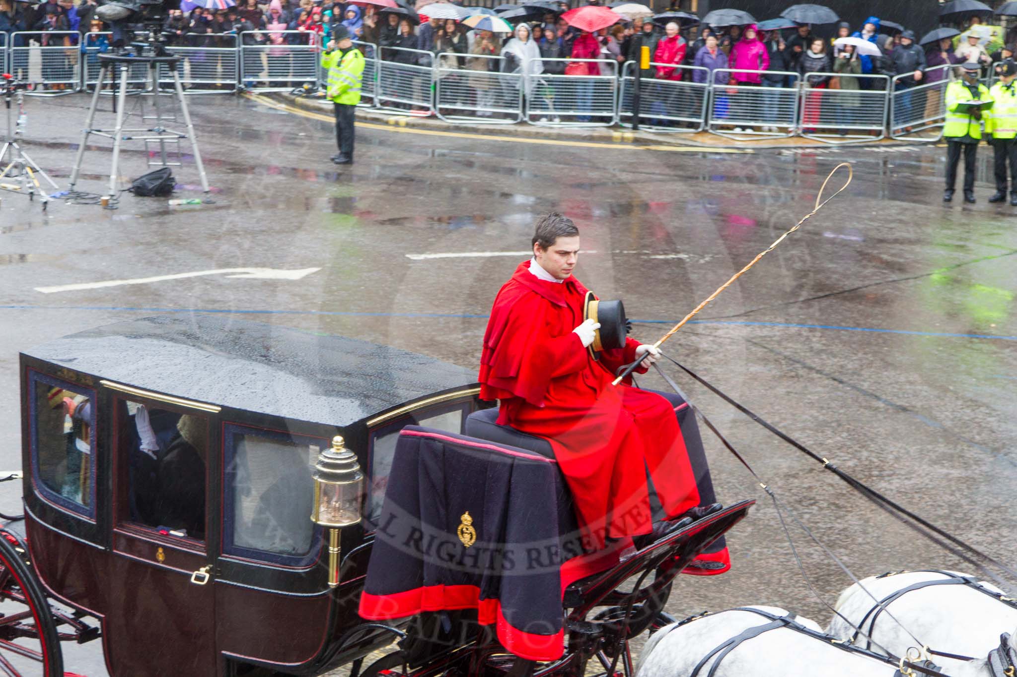 Lord Mayor's Show 2013: Carriages used by the Worshipful Companies and Guilds of the City, further information would be most welcome!.
Press stand opposite Mansion House, City of London,
London,
Greater London,
United Kingdom,
on 09 November 2013 at 12:09, image #1409