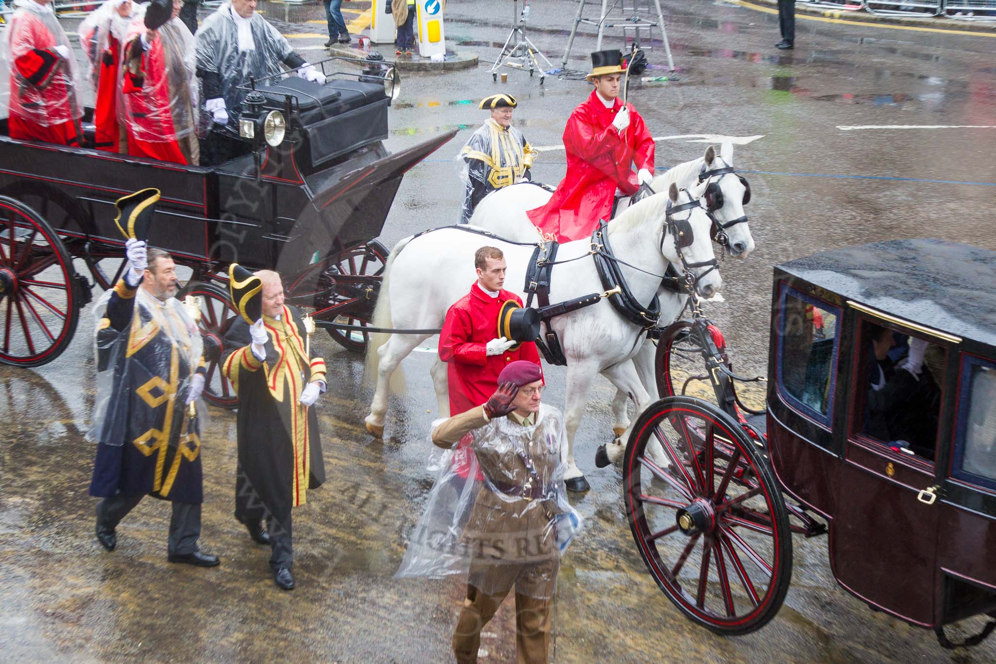 Lord Mayor's Show 2013: Carriages used by the Worshipful Companies and Guilds of the City, further information would be most welcome!.
Press stand opposite Mansion House, City of London,
London,
Greater London,
United Kingdom,
on 09 November 2013 at 12:09, image #1411