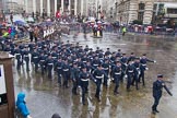 Lord Mayor's Show 2013: 16-Royal Air Force- marching contingent includes Regular and Reserve personnel..
Press stand opposite Mansion House, City of London,
London,
Greater London,
United Kingdom,
on 09 November 2013 at 11:08, image #293