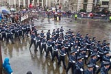 Lord Mayor's Show 2013: 16-Royal Air Force- marching contingent includes Regular and Reserve personnel..
Press stand opposite Mansion House, City of London,
London,
Greater London,
United Kingdom,
on 09 November 2013 at 11:08, image #295