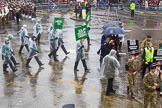 Lord Mayor's Show 2013: 26 - Worshipful Company of Tax Advisers, representing the positive contribution made to the environmeny by green taxes. With the Army Cadet Force (City of London and North-East Sector)..
Press stand opposite Mansion House, City of London,
London,
Greater London,
United Kingdom,
on 09 November 2013 at 11:13, image #368