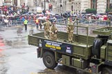 Lord Mayor's Show 2013: 32-265 Battery, 106 Regiment Royal Artillery- provides highly trained reserves , it is only army reserve unit operating missile lunchers..
Press stand opposite Mansion House, City of London,
London,
Greater London,
United Kingdom,
on 09 November 2013 at 11:16, image #418