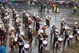 Lord Mayor's Show 2013: 94-Royal Marines Band( HMS Collingwood)-was formed in 2009 and has performed at the Lord Mayor's Show, the Diamong Jubilee, the London 2012 Olympic Games and the subsequent Athlete's Parade..
Press stand opposite Mansion House, City of London,
London,
Greater London,
United Kingdom,
on 09 November 2013 at 11:52, image #1148