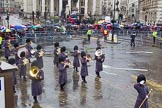 Lord Mayor's Show 2013: 1-The Band of Scots Guards reinforced by some of Coldstream Guards..
Press stand opposite Mansion House, City of London,
London,
Greater London,
United Kingdom,
on 09 November 2013 at 12:10, image #1427