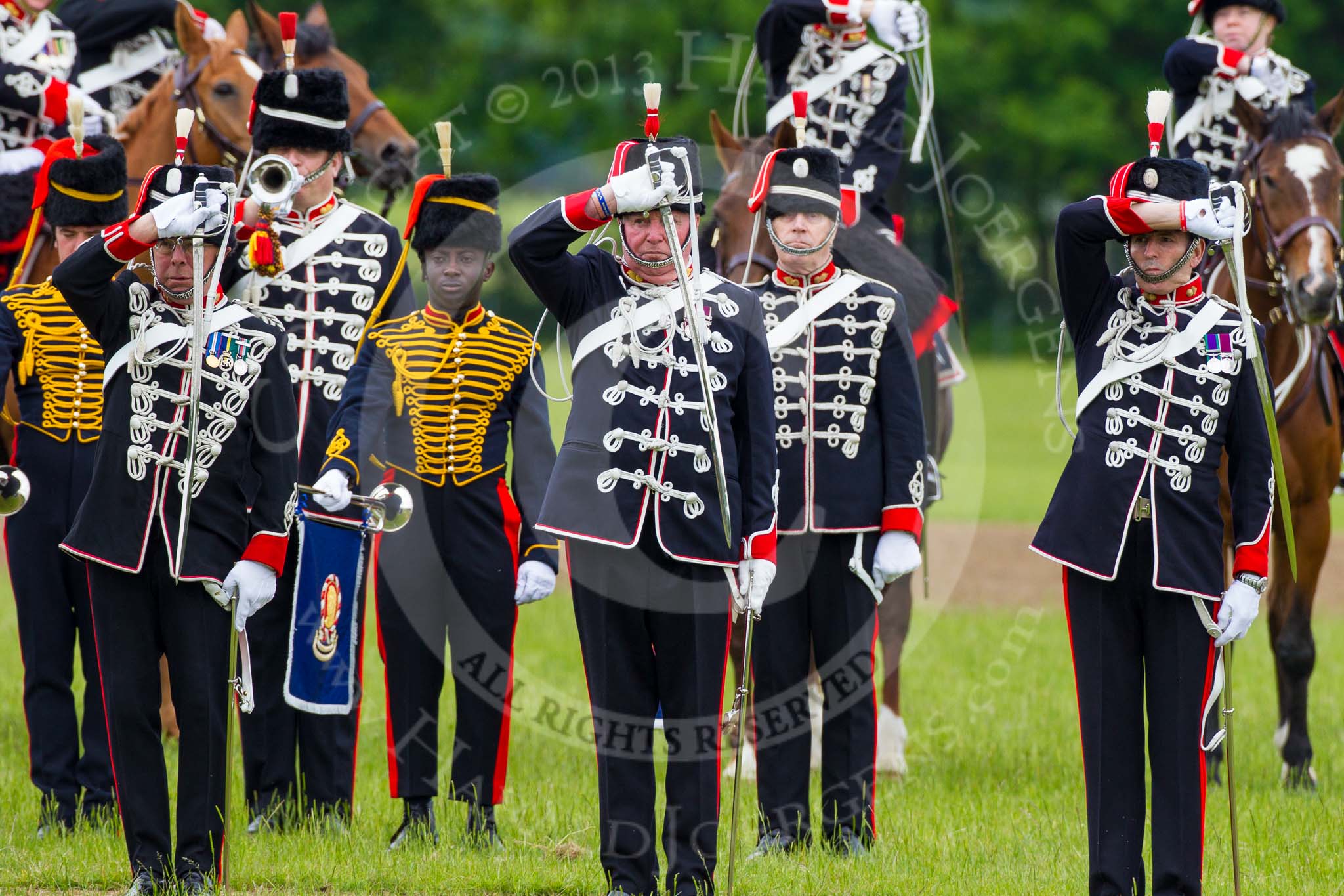 The Light Cavalry HAC Annual Review and Inspection 2013.
Windsor Great Park Review Ground,
Windsor,
Berkshire,
United Kingdom,
on 09 June 2013 at 13:02, image #288