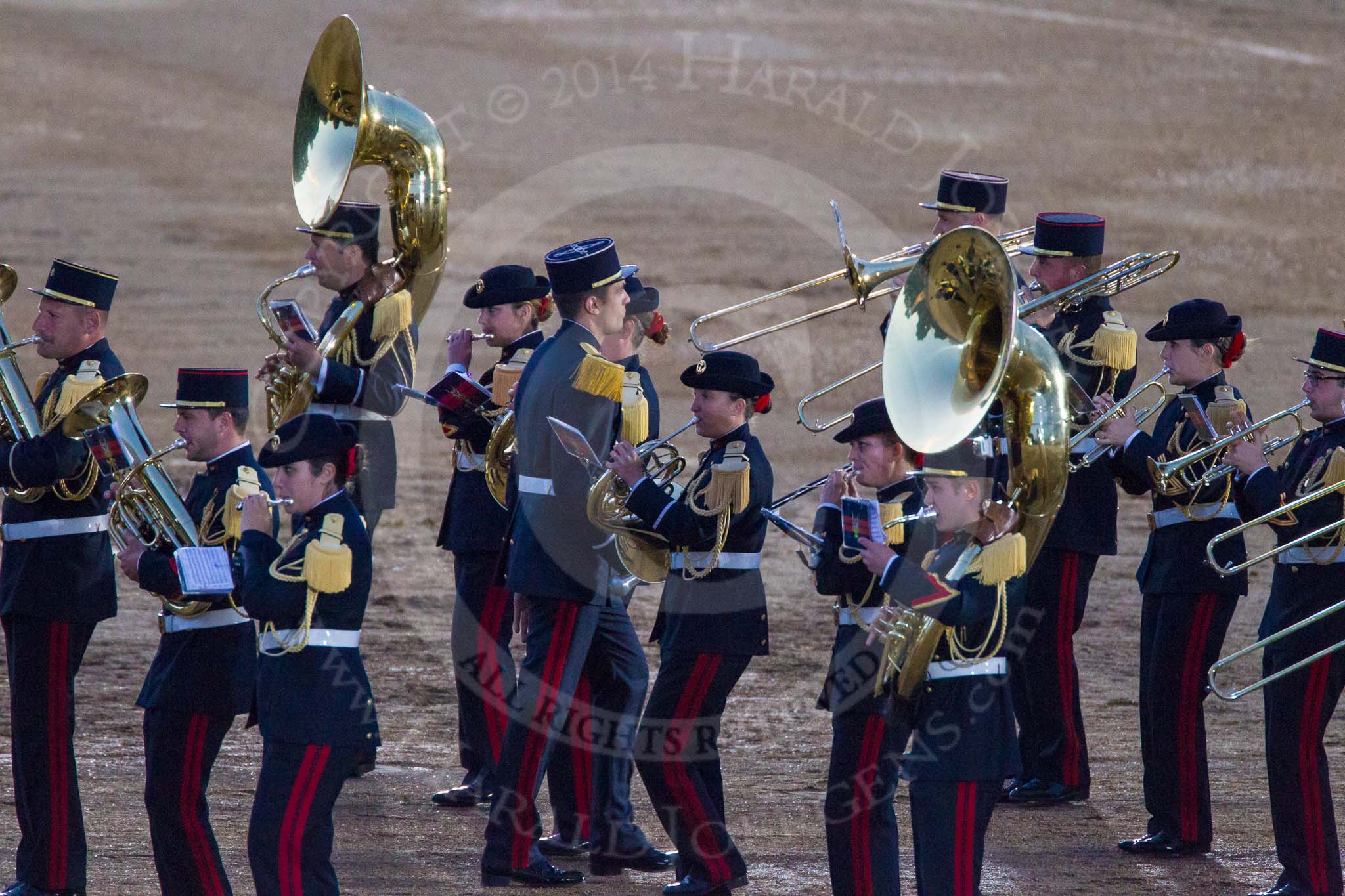 Beating Retreat 2014.
Horse Guards Parade, Westminster,
London SW1A,

United Kingdom,
on 11 June 2014 at 21:25, image #330