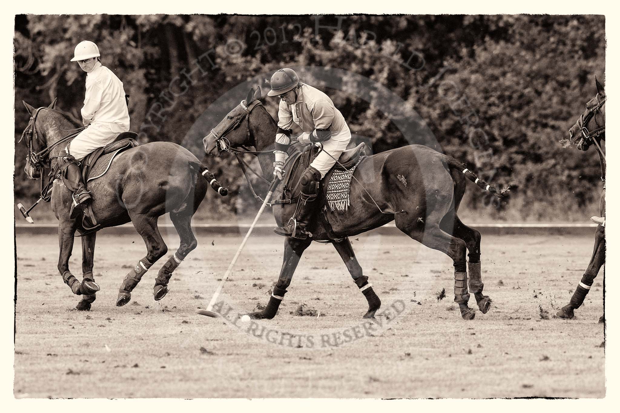 7th Heritage Polo Cup semi-finals: La Mariposa Argentina Sebastian Funes on the nearside..
Hurtwood Park Polo Club,
Ewhurst Green,
Surrey,
United Kingdom,
on 04 August 2012 at 15:44, image #270