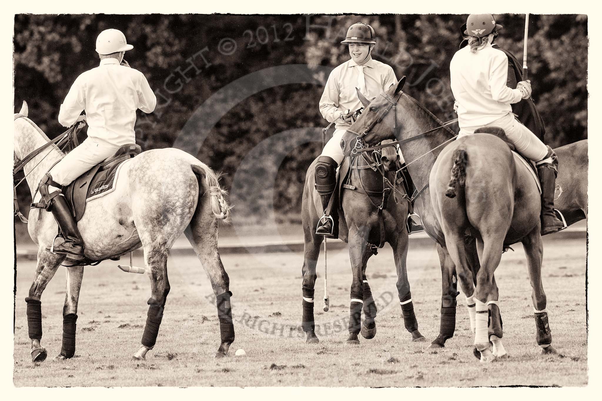 7th Heritage Polo Cup semi-finals: Sebastian Funes taling to Brownie Taylor of La Golondrina..
Hurtwood Park Polo Club,
Ewhurst Green,
Surrey,
United Kingdom,
on 04 August 2012 at 15:44, image #272