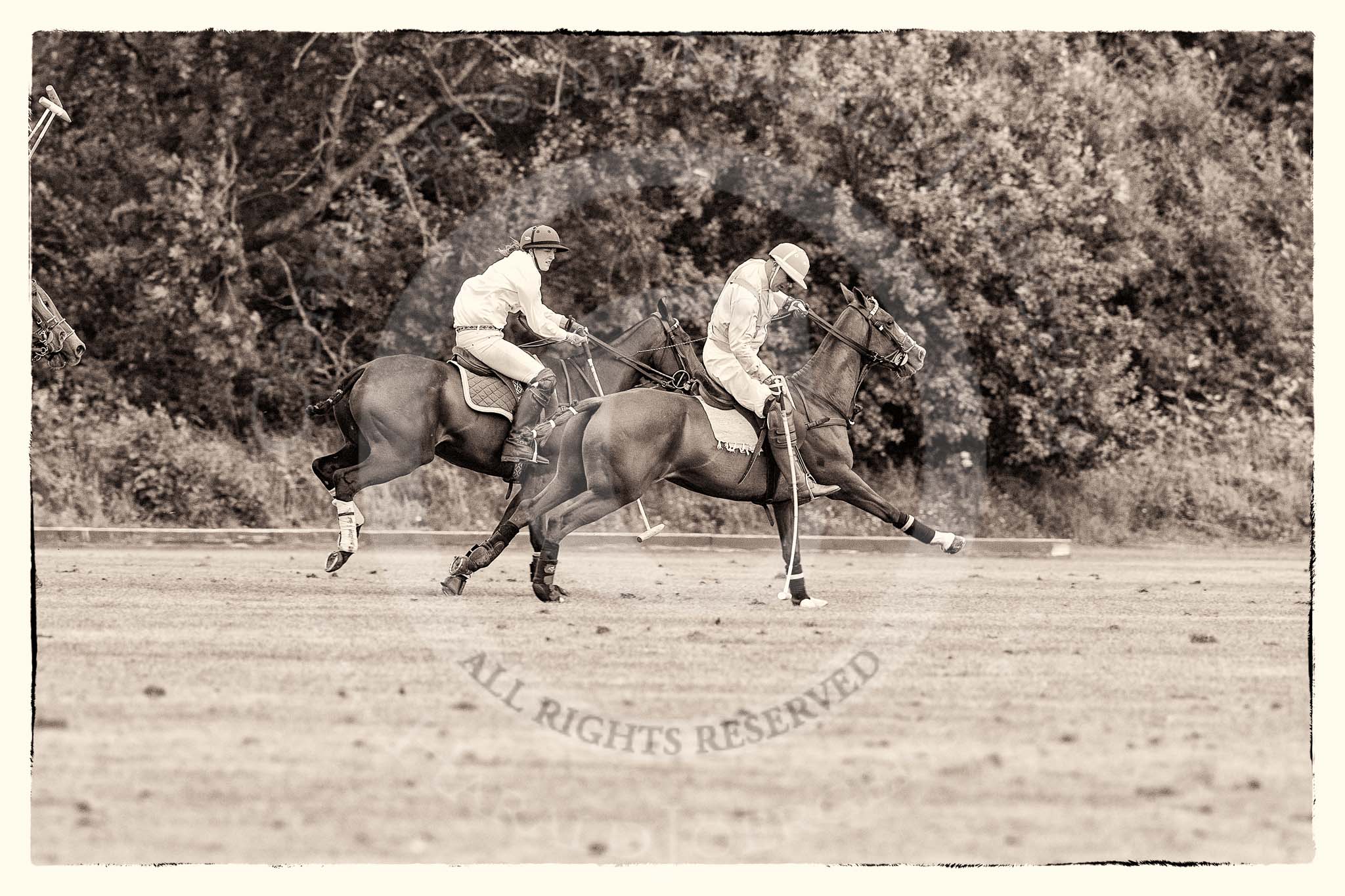 7th Heritage Polo Cup semi-finals: La Mariposa Argentina Timothy Rose playing the ball on his offside with Brownie Taylor on his side..
Hurtwood Park Polo Club,
Ewhurst Green,
Surrey,
United Kingdom,
on 04 August 2012 at 15:53, image #292