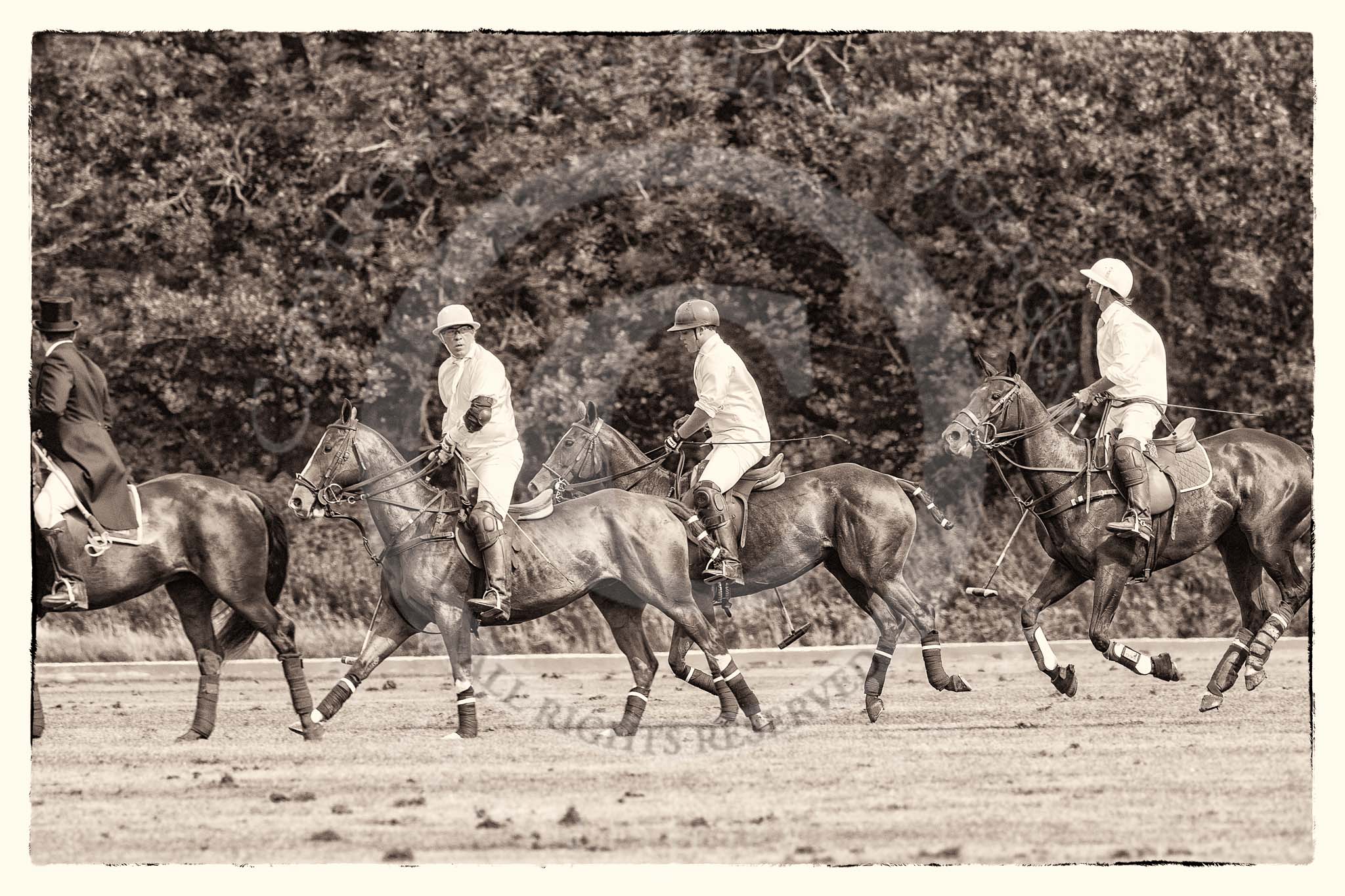 7th Heritage Polo Cup semi-finals: Back to centre, Pepe Riglos on the far right..
Hurtwood Park Polo Club,
Ewhurst Green,
Surrey,
United Kingdom,
on 04 August 2012 at 16:14, image #317