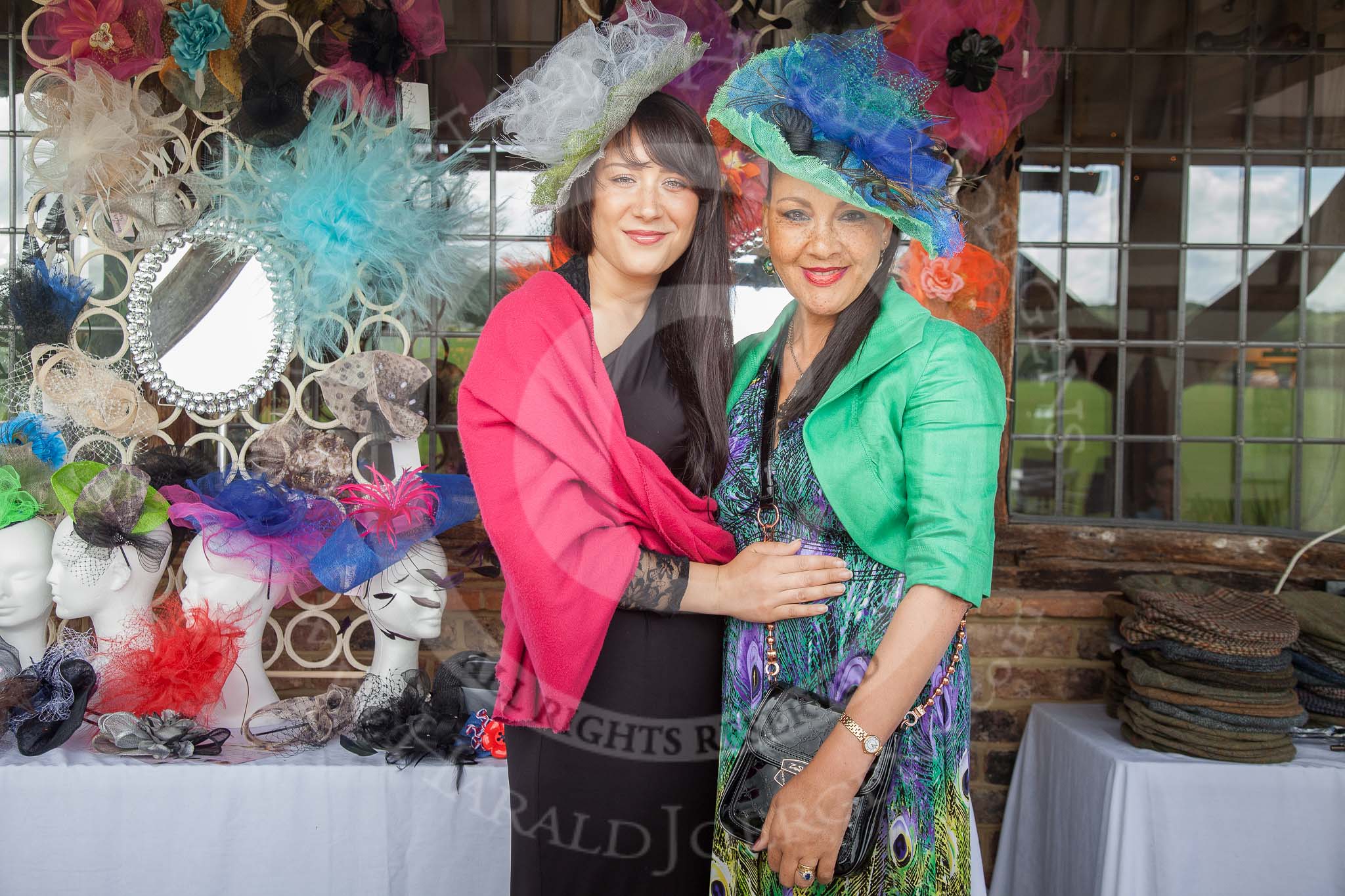 7th Heritage Polo Cup finals: Event sponsor Jennifer Cattlin (www.jennifercattlin.com), hat- and fascinator maker and ex-model, with daughter Annabel..
Hurtwood Park Polo Club,
Ewhurst Green,
Surrey,
United Kingdom,
on 05 August 2012 at 12:55, image #4