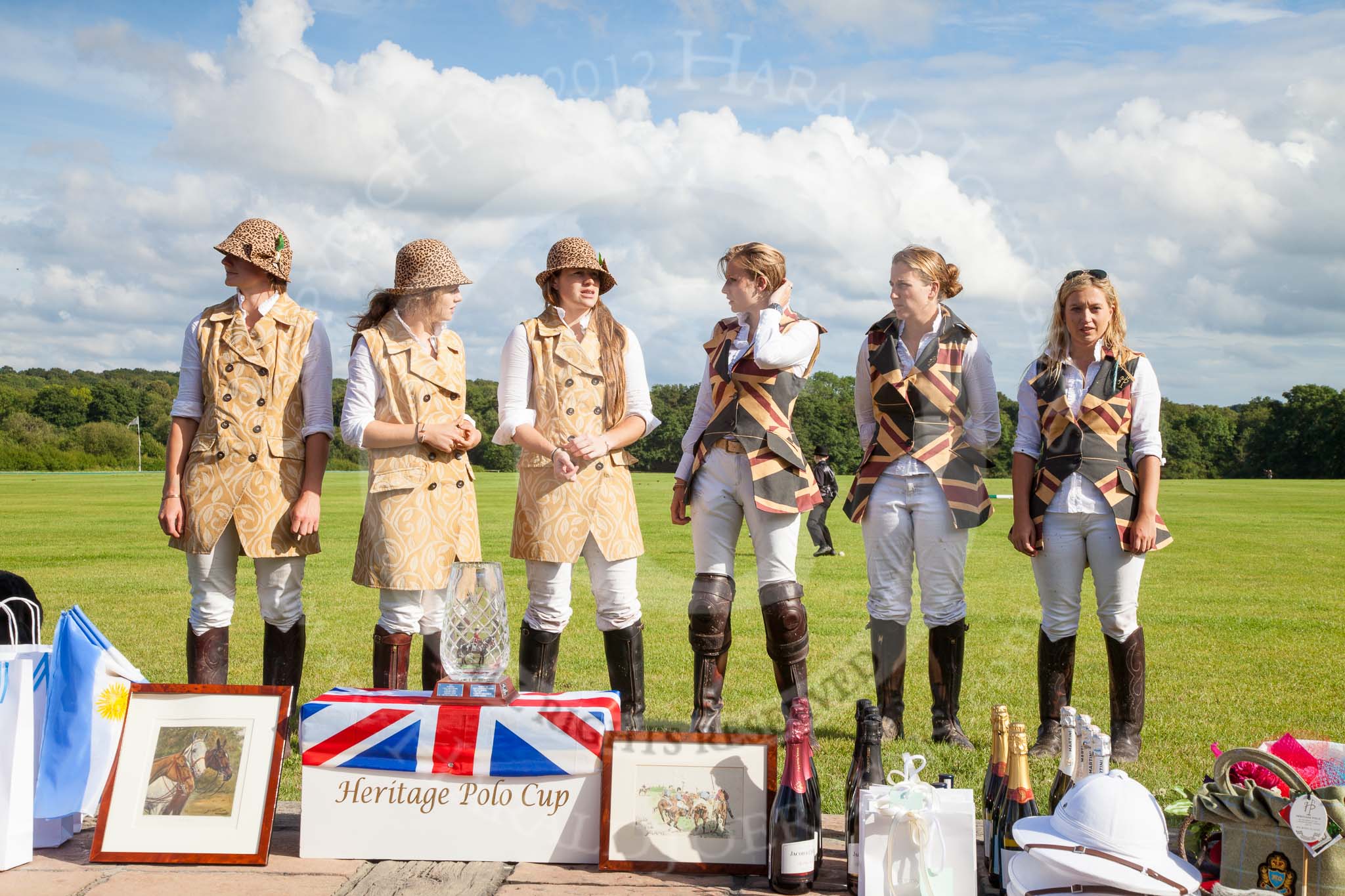 7th Heritage Polo Cup finals: RUNNERS UP - The AMAZONS of POLO sponsored by Polistas, Sheena Robertson, Emma Boers, Heloise Lorentzen, v WINNERS, 
Ladies of the British Empire Liberty Freedom, 
Leigh Fisher, Sarah Wisman, Charlie Howel..
Hurtwood Park Polo Club,
Ewhurst Green,
Surrey,
United Kingdom,
on 05 August 2012 at 16:55, image #237