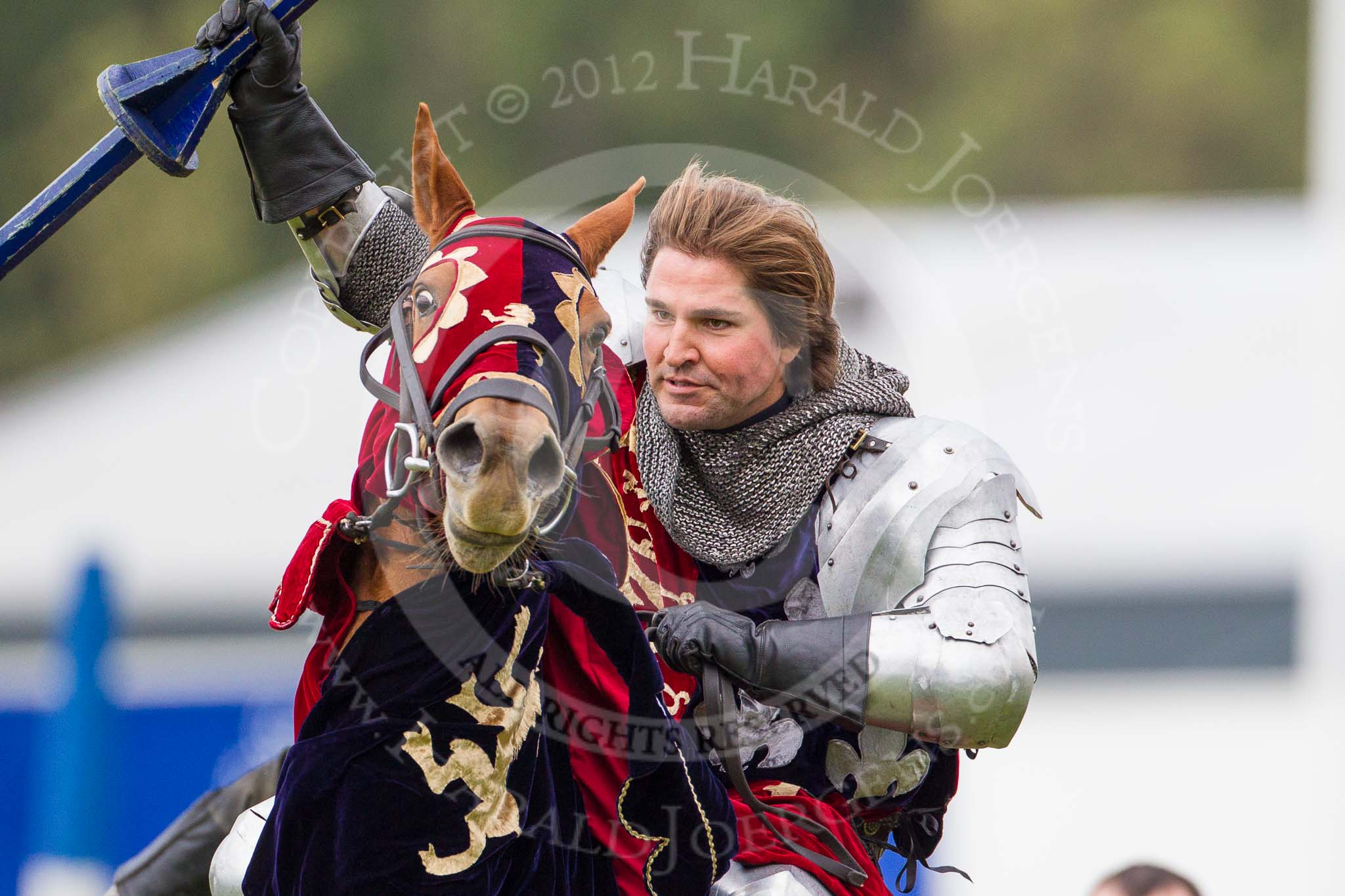 DBPC Polo in the Park 2012: The Knights of Middle England and their Jousting display..
Dallas Burston Polo Club,
Stoneythorpe Estate,
Southam,
Warwickshire,
United Kingdom,
on 16 September 2012 at 14:25, image #191