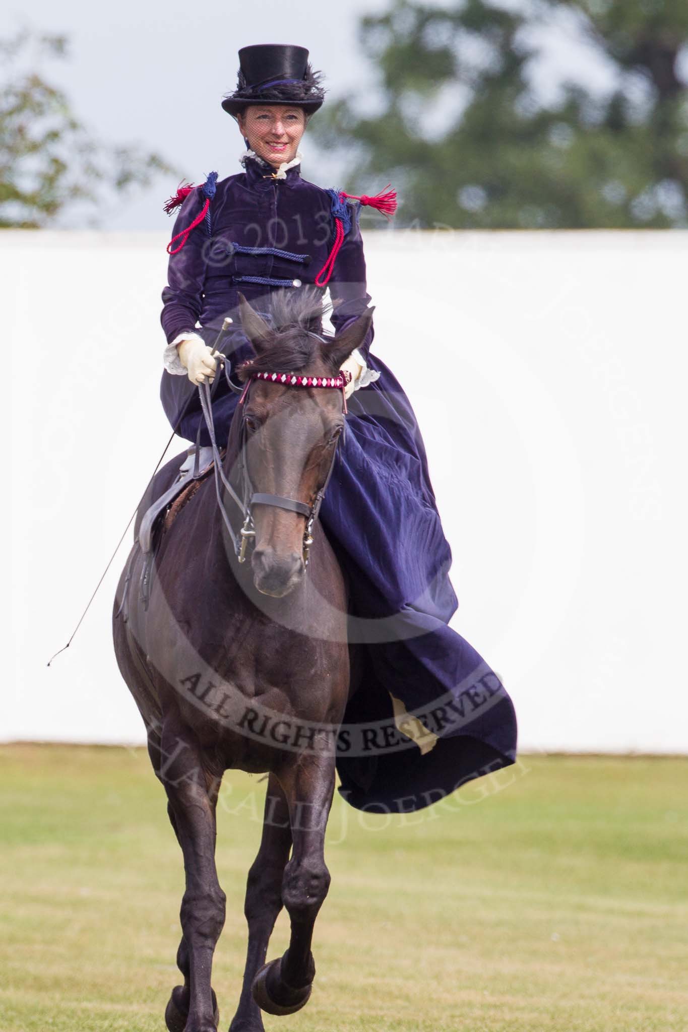 DBPC Polo in the Park 2013, side saddle riding demonstration by the The Side Saddle Association..
Dallas Burston Polo Club, ,
Southam,
Warwickshire,
United Kingdom,
on 01 September 2013 at 12:50, image #218