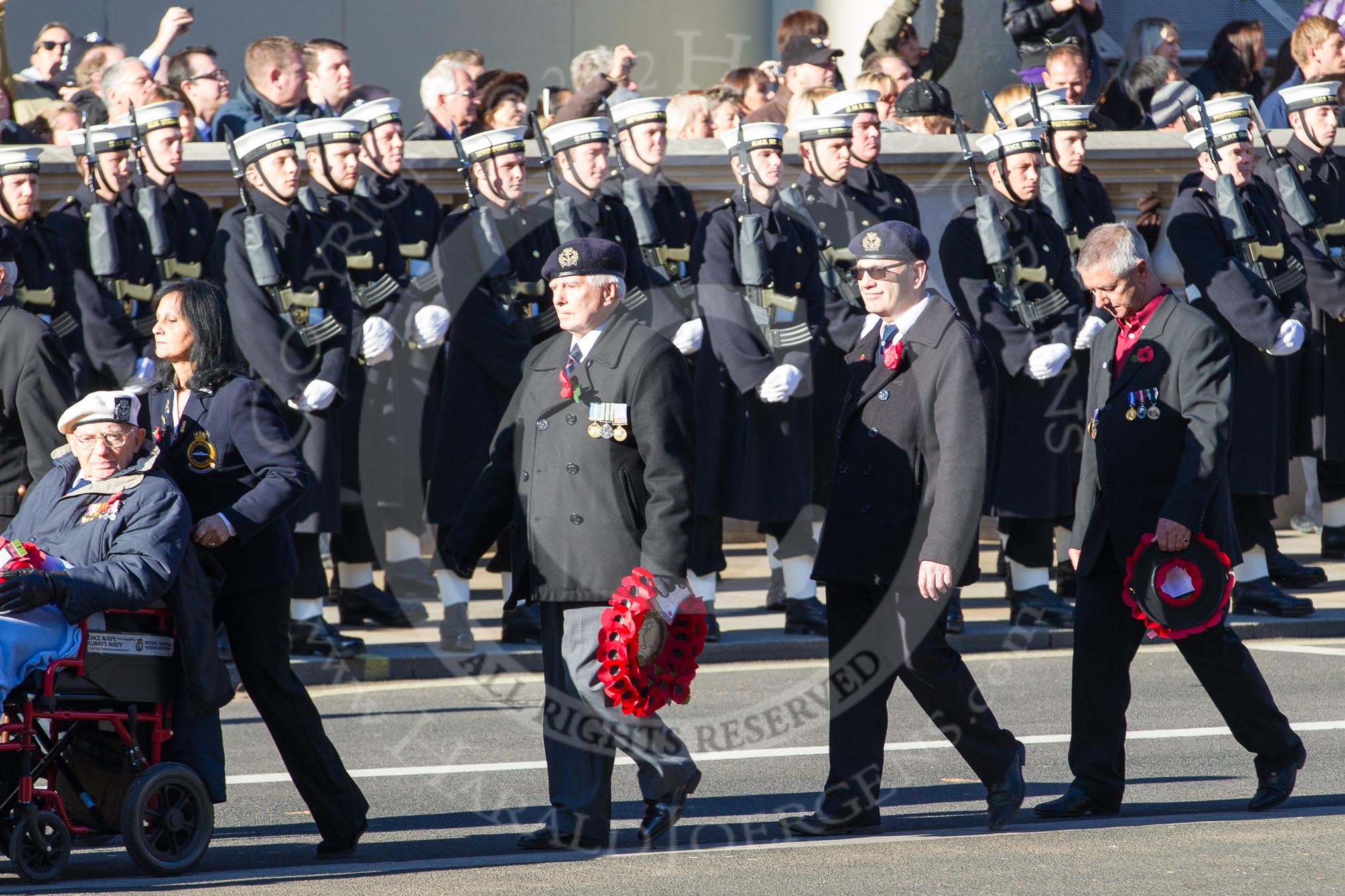 Remembrance Sunday 2012 Cenotaph March Past: Group E1 - Royal Naval Association..
Whitehall, Cenotaph,
London SW1,

United Kingdom,
on 11 November 2012 at 11:38, image #43