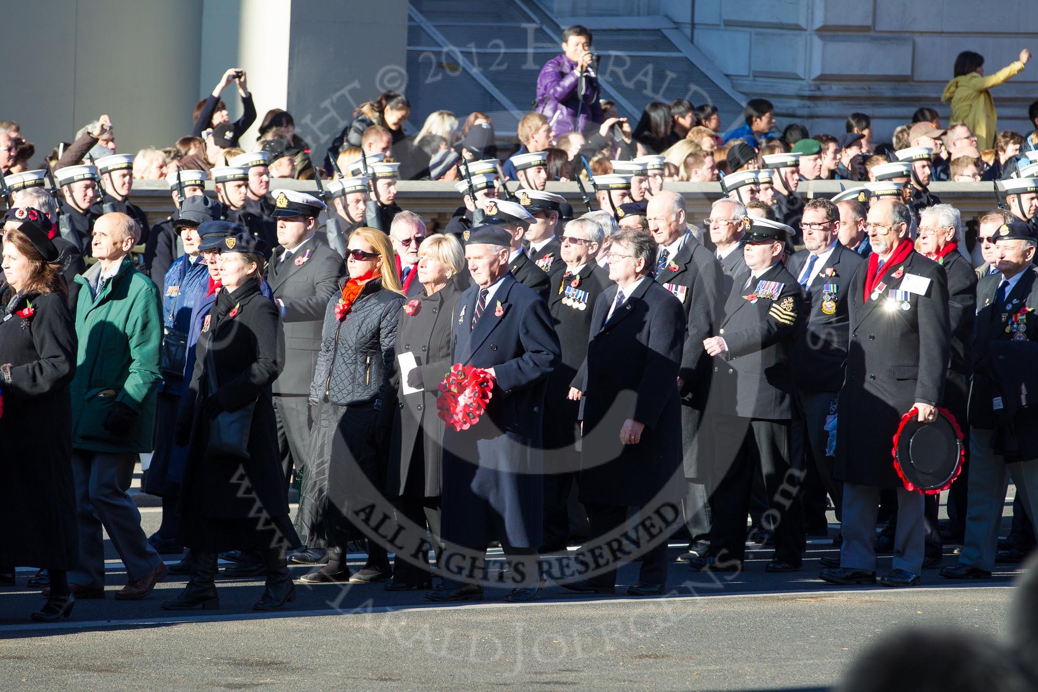 Remembrance Sunday 2012 Cenotaph March Past: Group E4 - Aircraft Handlers Association..
Whitehall, Cenotaph,
London SW1,

United Kingdom,
on 11 November 2012 at 11:39, image #76