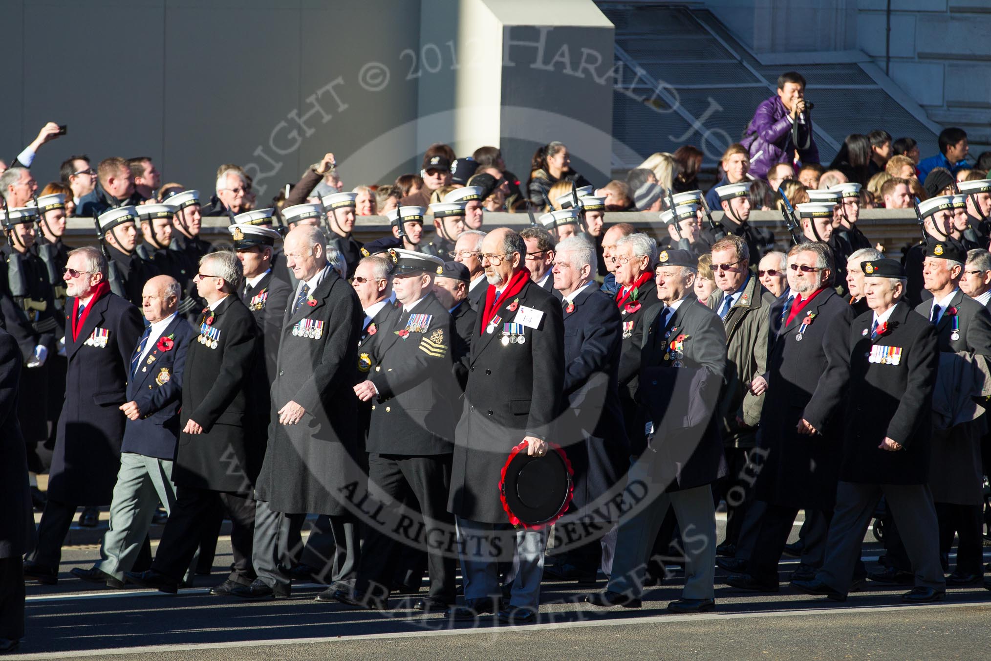 Remembrance Sunday 2012 Cenotaph March Past: Group E4 - Aircraft Handlers Association..
Whitehall, Cenotaph,
London SW1,

United Kingdom,
on 11 November 2012 at 11:39, image #78