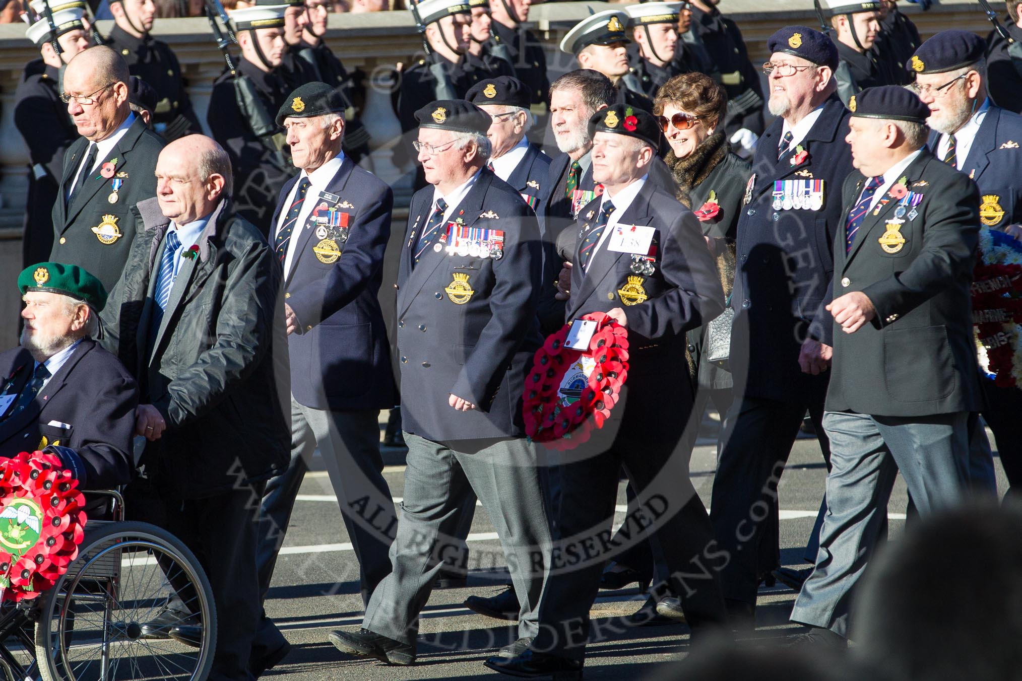 Remembrance Sunday 2012 Cenotaph March Past: Group E38 - Submariners Association..
Whitehall, Cenotaph,
London SW1,

United Kingdom,
on 11 November 2012 at 11:42, image #273