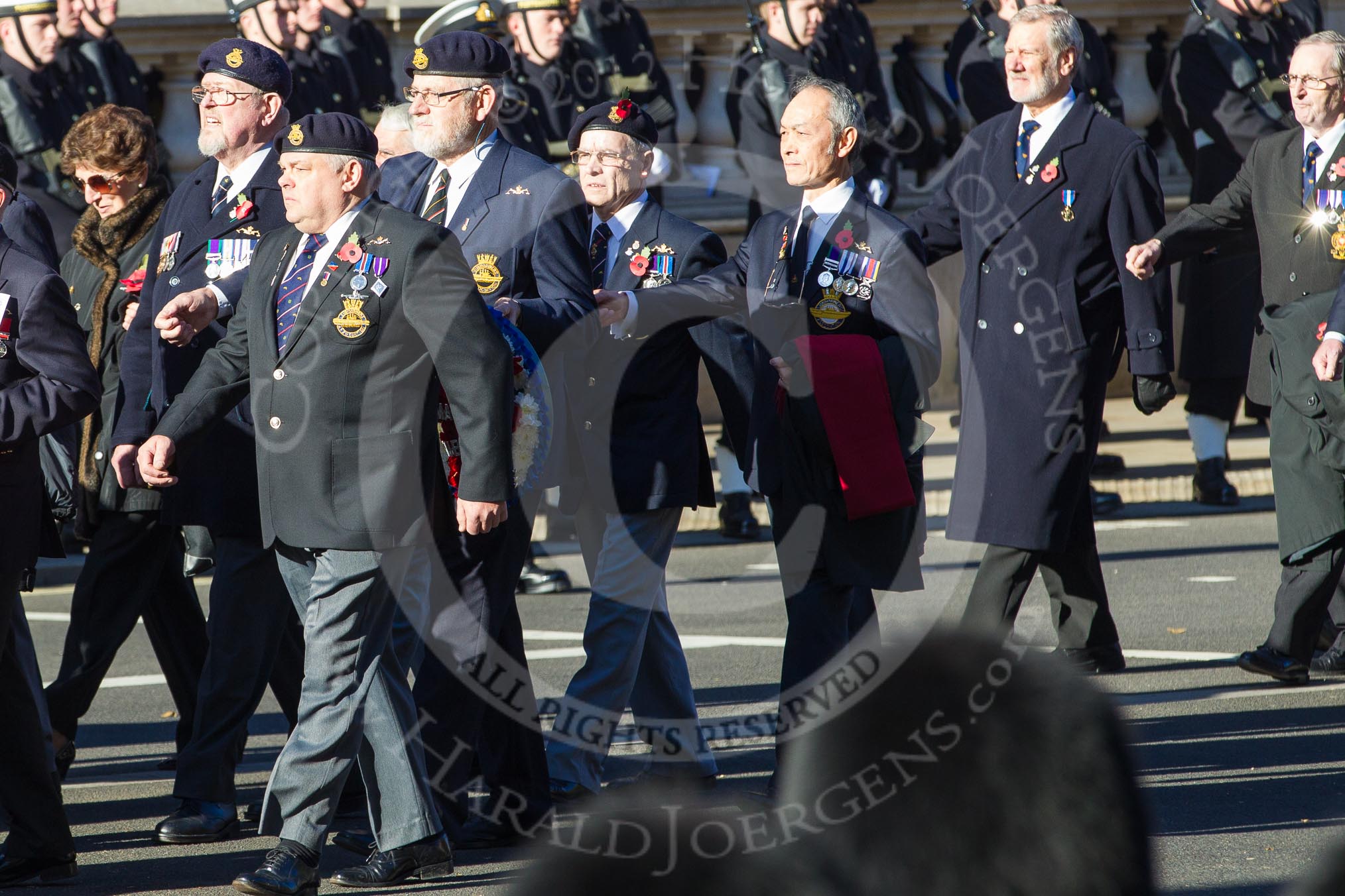 Remembrance Sunday 2012 Cenotaph March Past: Group E38 - Submariners Association..
Whitehall, Cenotaph,
London SW1,

United Kingdom,
on 11 November 2012 at 11:42, image #276