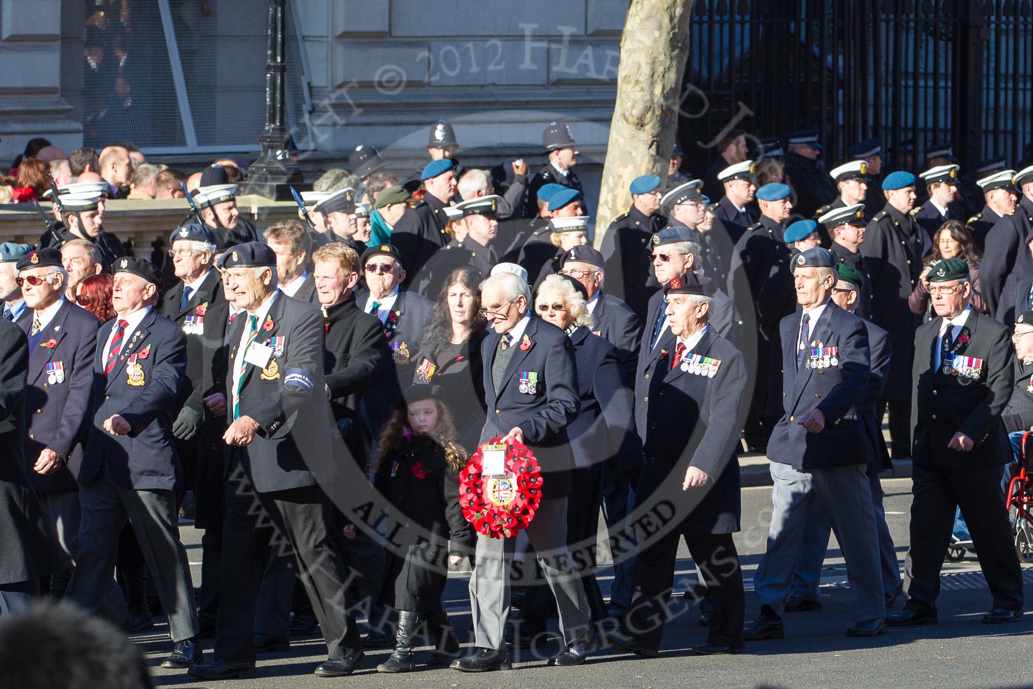 Remembrance Sunday 2012 Cenotaph March Past: Group F9 - National Malaya & Borneo Veterans Association..
Whitehall, Cenotaph,
London SW1,

United Kingdom,
on 11 November 2012 at 11:46, image #443